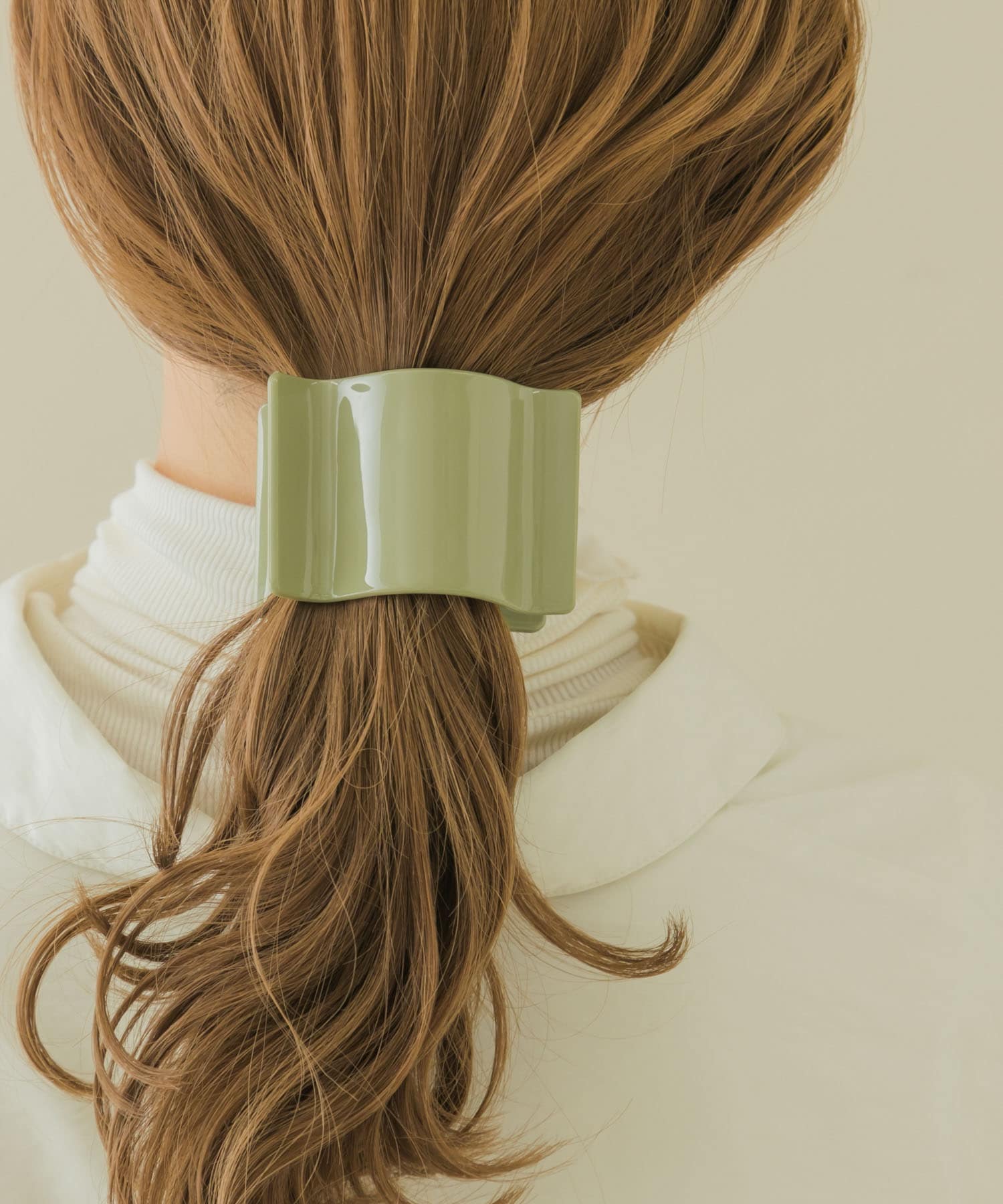 ワイドプレートアセチヘアクリップ GRN -