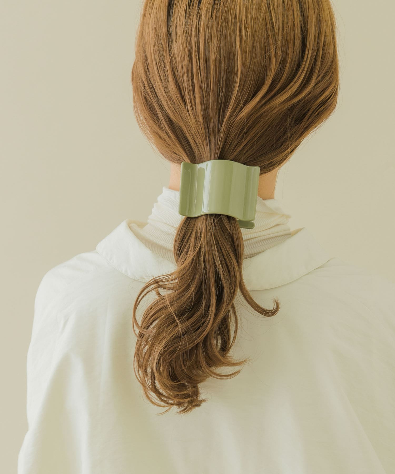 ワイドプレートアセチヘアクリップ GRN -