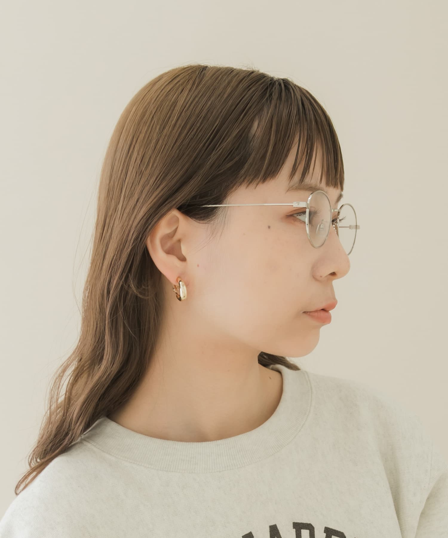 オーバルフレームダテメガネ SLV -