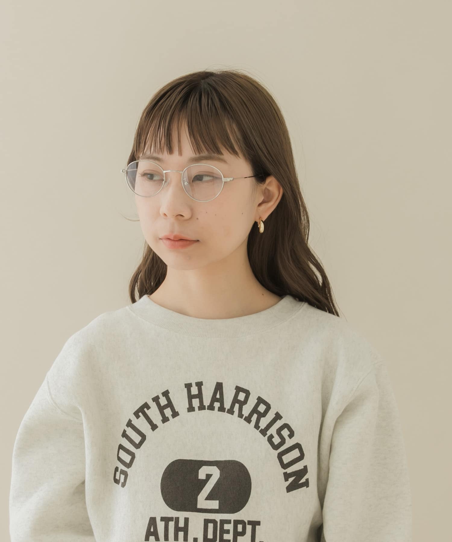 オーバルフレームダテメガネ SLV -