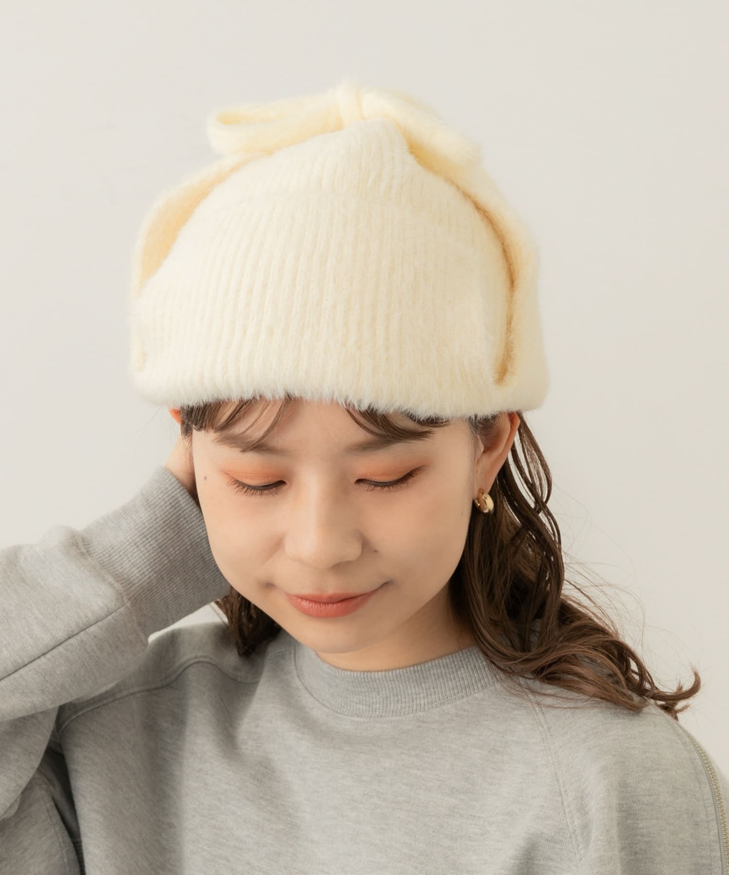 シャギーニットフライトキャップ IVO -