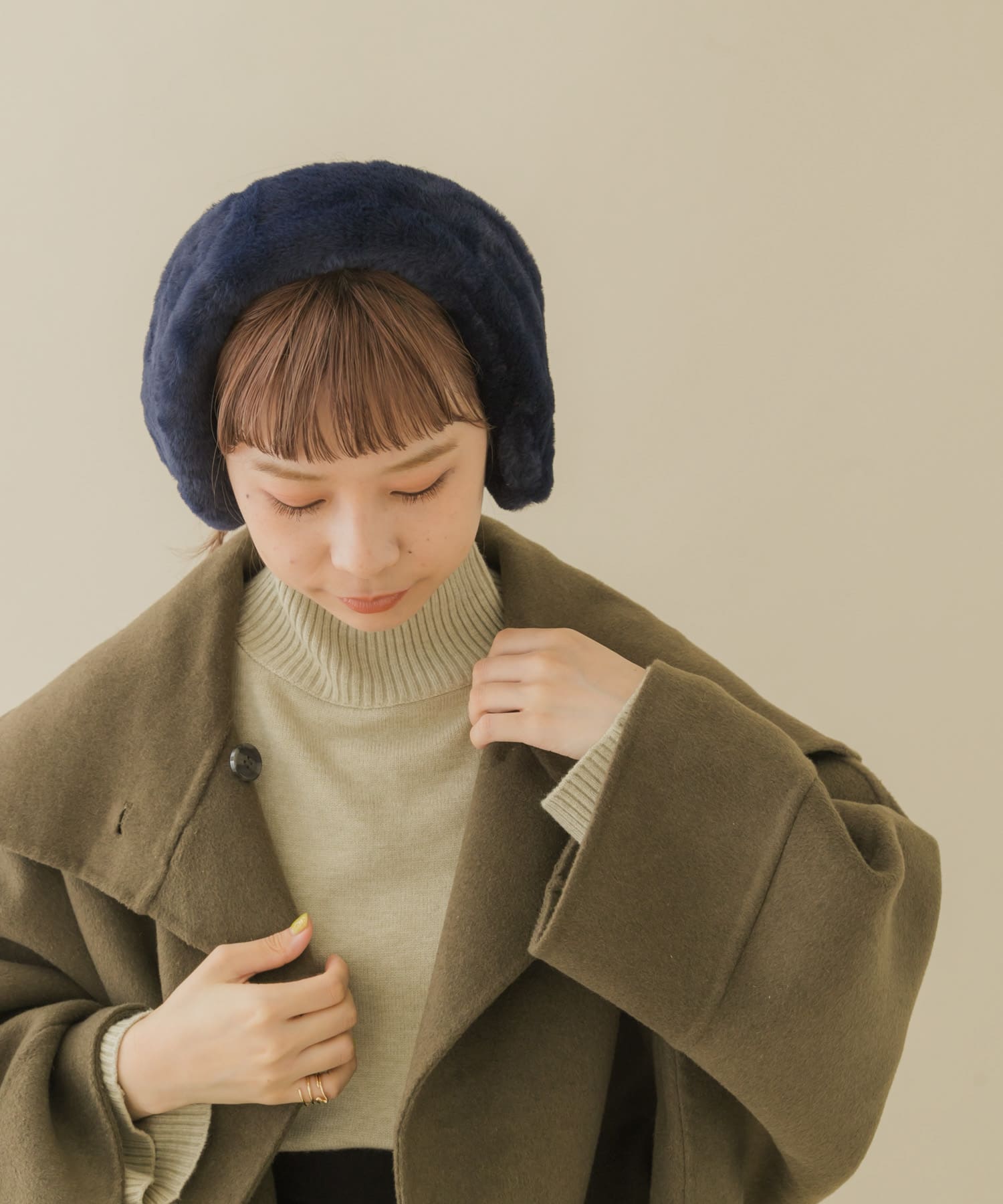 エコファーイヤーマフ NVY -