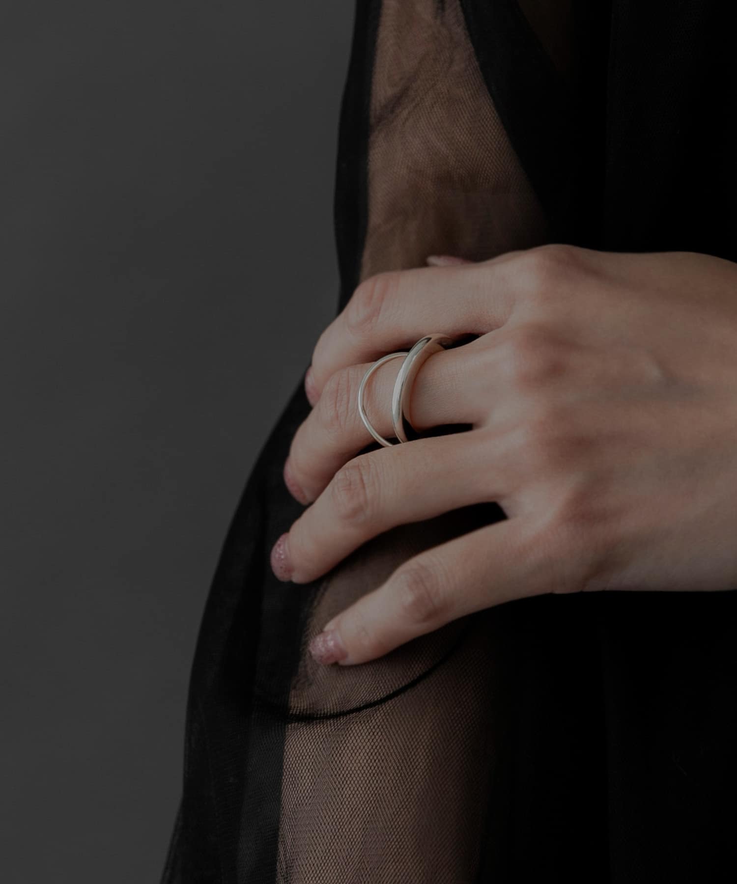 SMELLY so’　double circle ring SLV 11