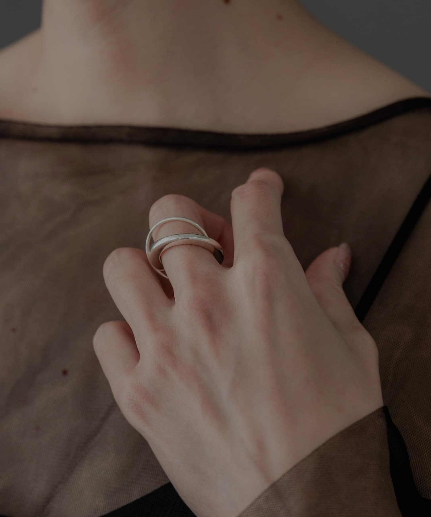 SMELLY so’　double circle ring SLV 11