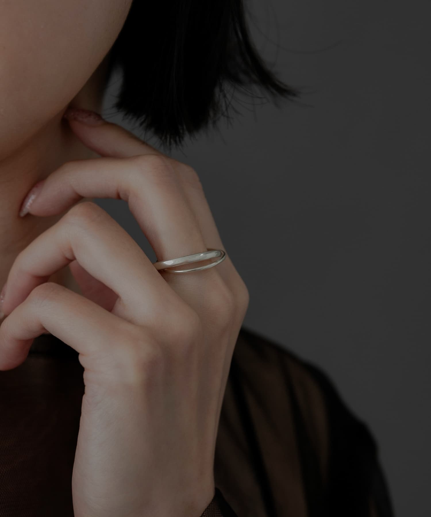 SMELLY so’　double circle ring SLV 11