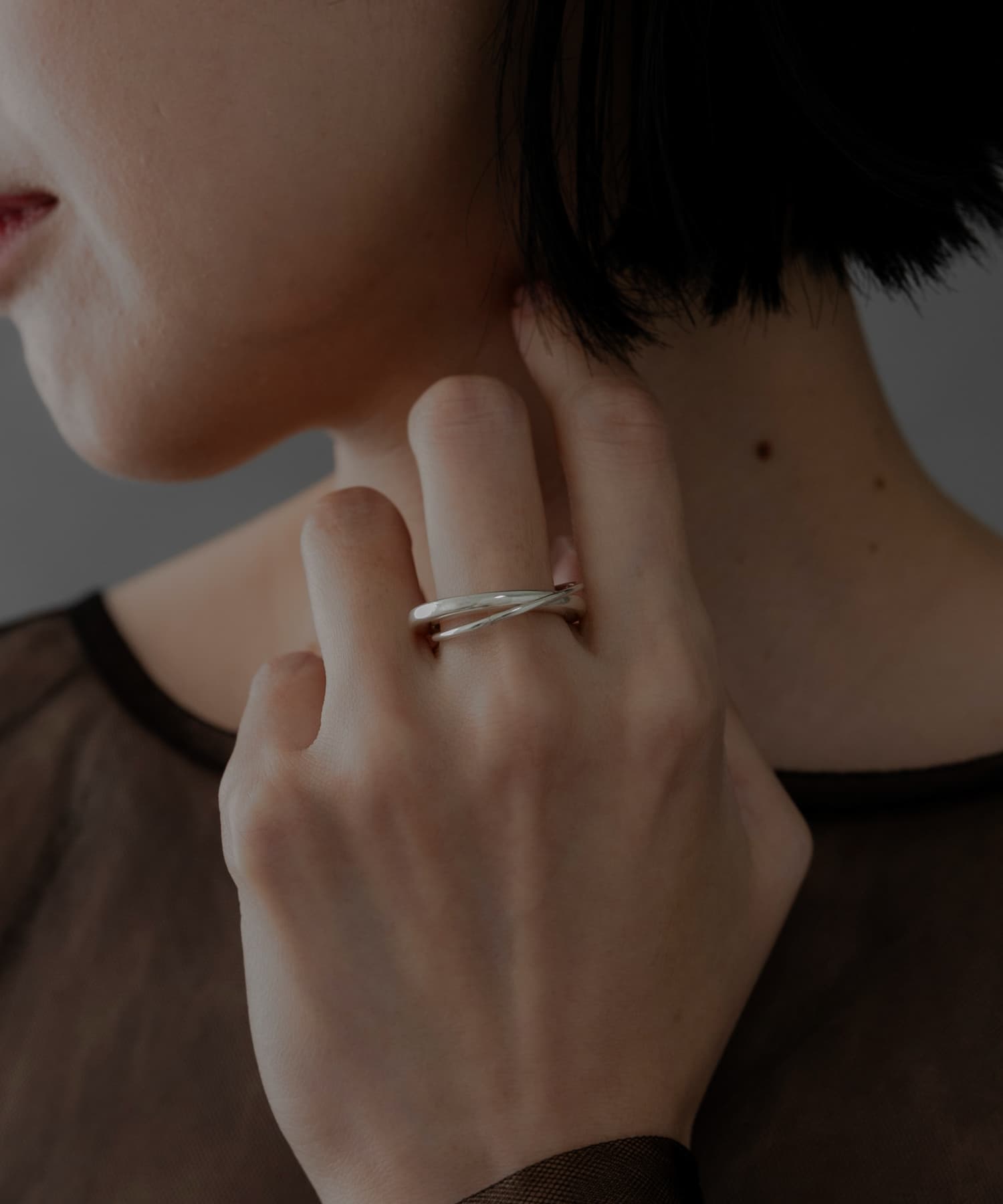 SMELLY so’　double circle ring SLV 11