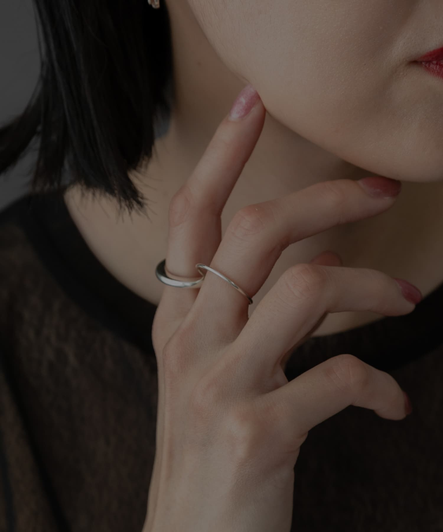 SMELLY so’　double circle ring SLV 11