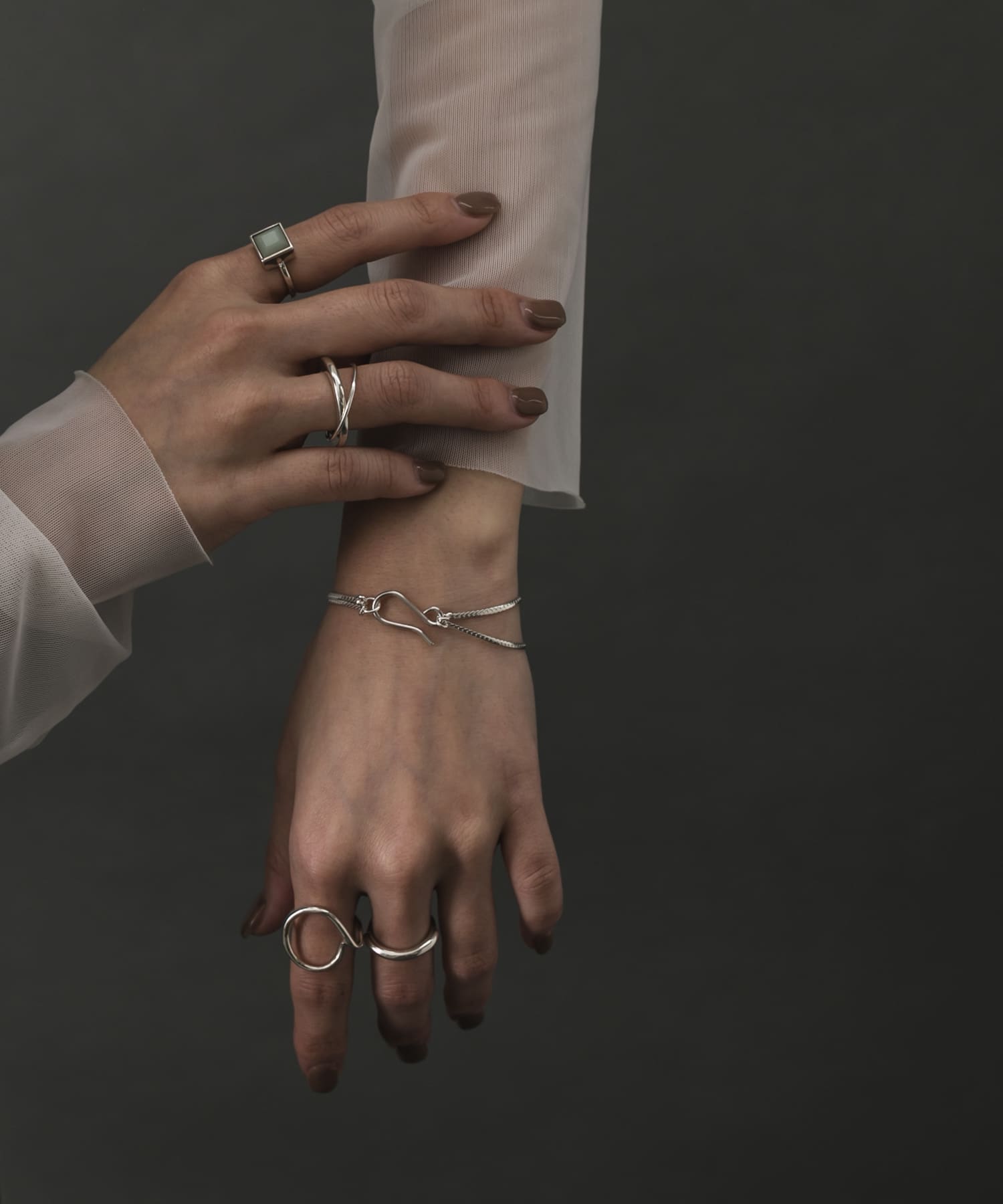 SMELLY so’　double circle ring SLV 11