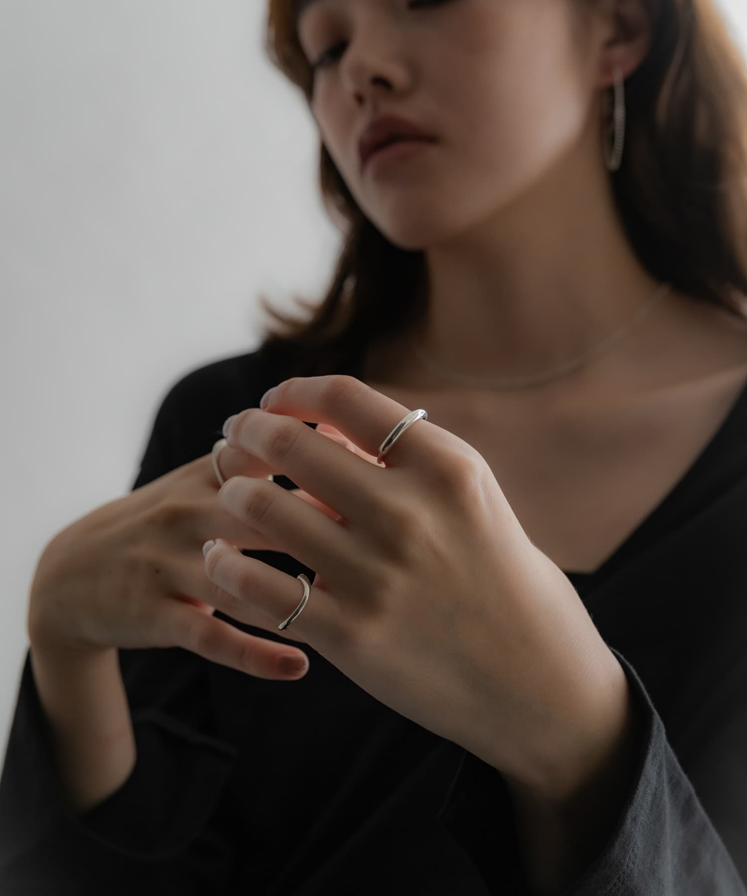 SMELLY so’　overlap curve ring SLV 11