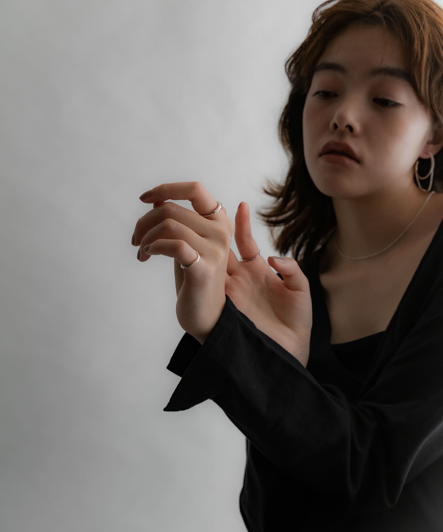 SMELLY so’　overlap curve ring SLV 11