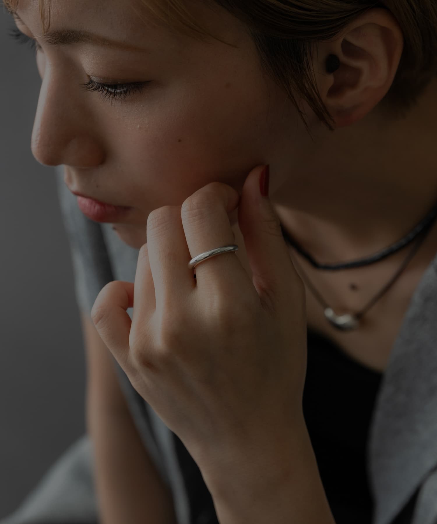 SMELLY so’　overlap curve ring SLV 11