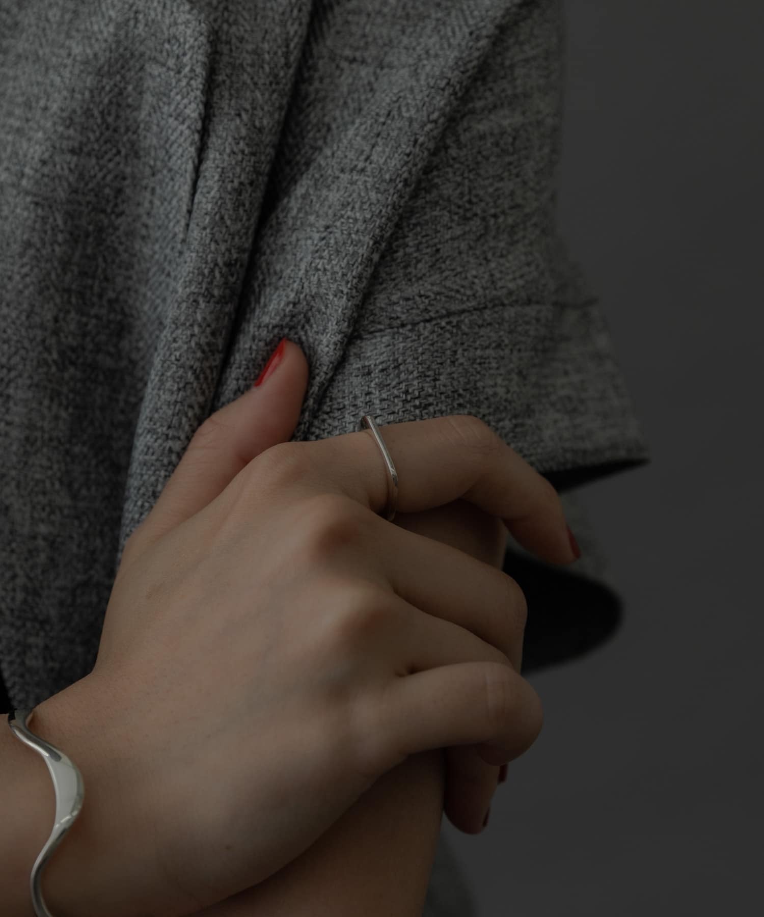 SMELLY so’　square thin ring SLV 11