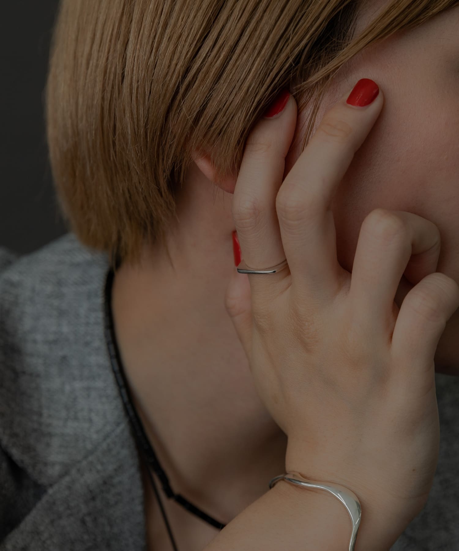 SMELLY so’　square thin ring SLV 11