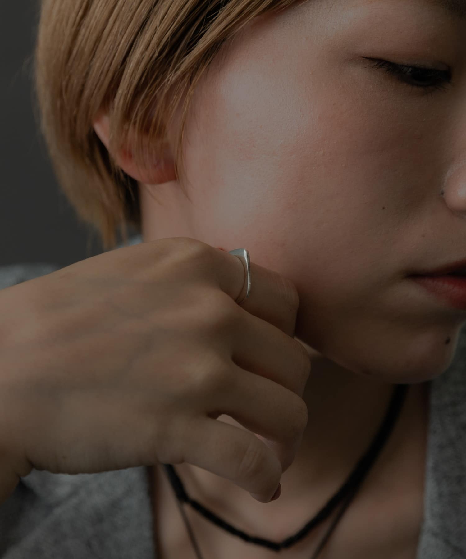 SMELLY so’　square thin ring SLV 11