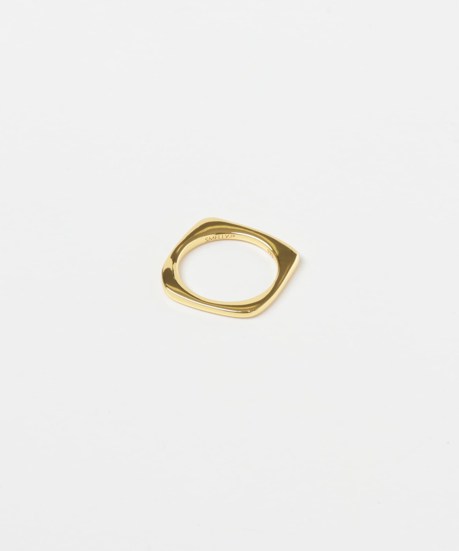 SMELLY so’　square thin ring GLD 11