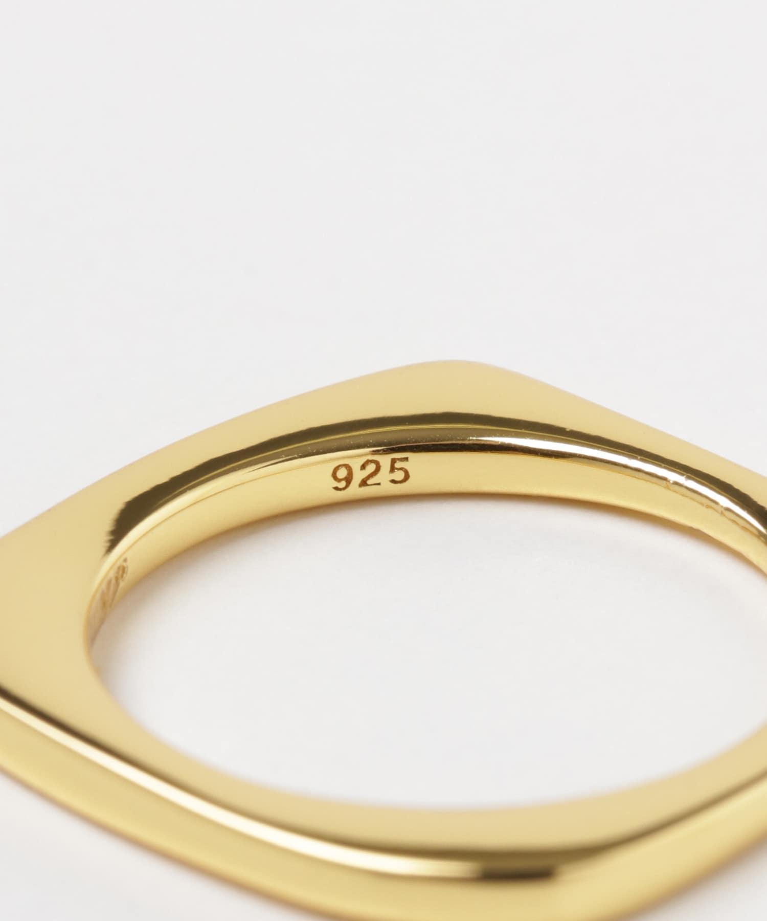 SMELLY so’　square thin ring GLD 11