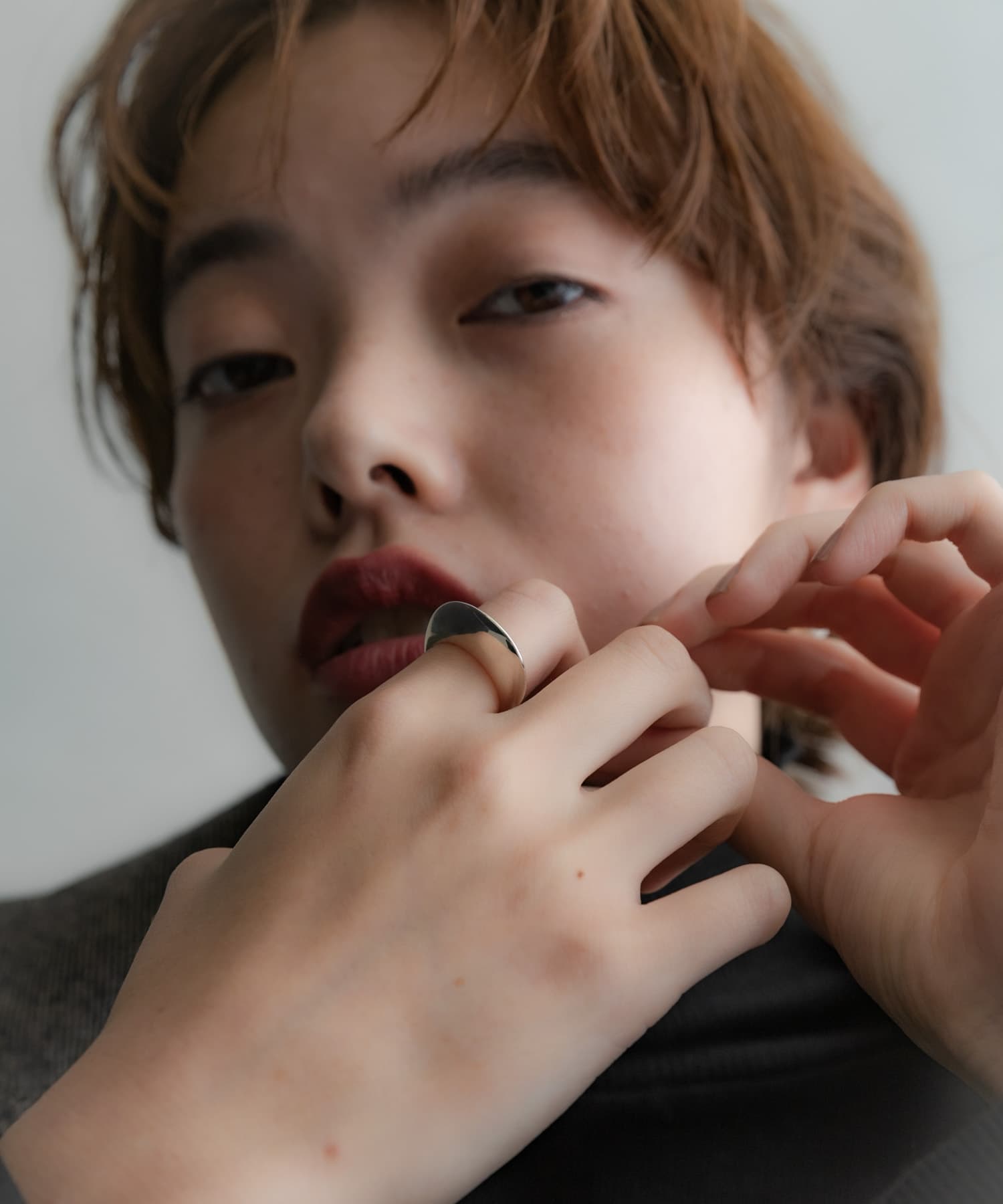 SMELLY so’　flat oval ring SLV 11