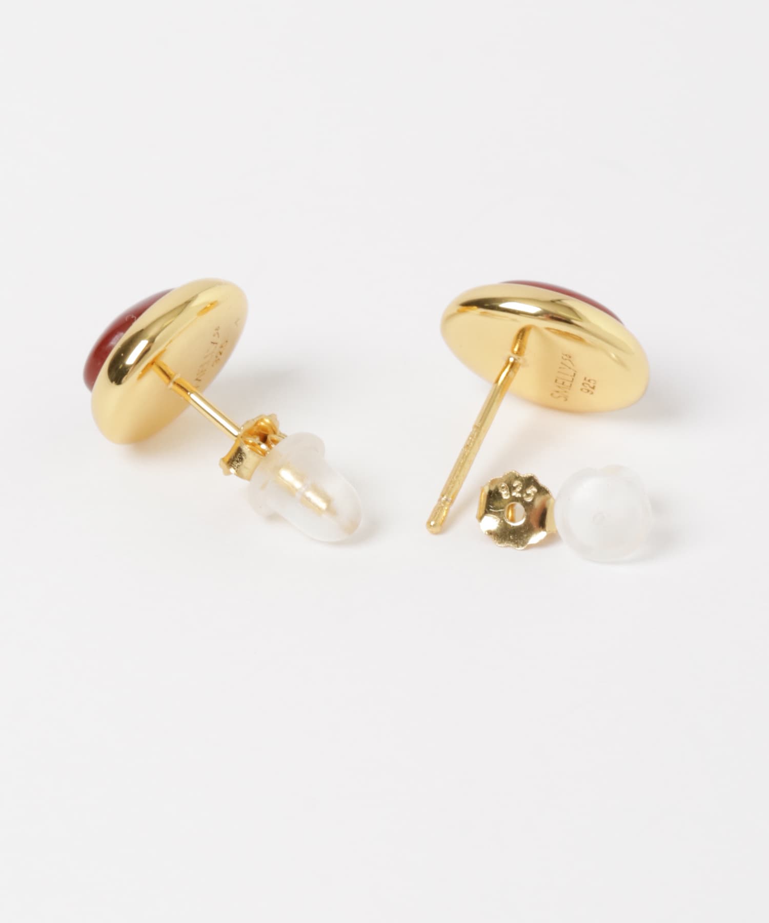 SMELLY so’　carnelian oval pierce GD/RE -