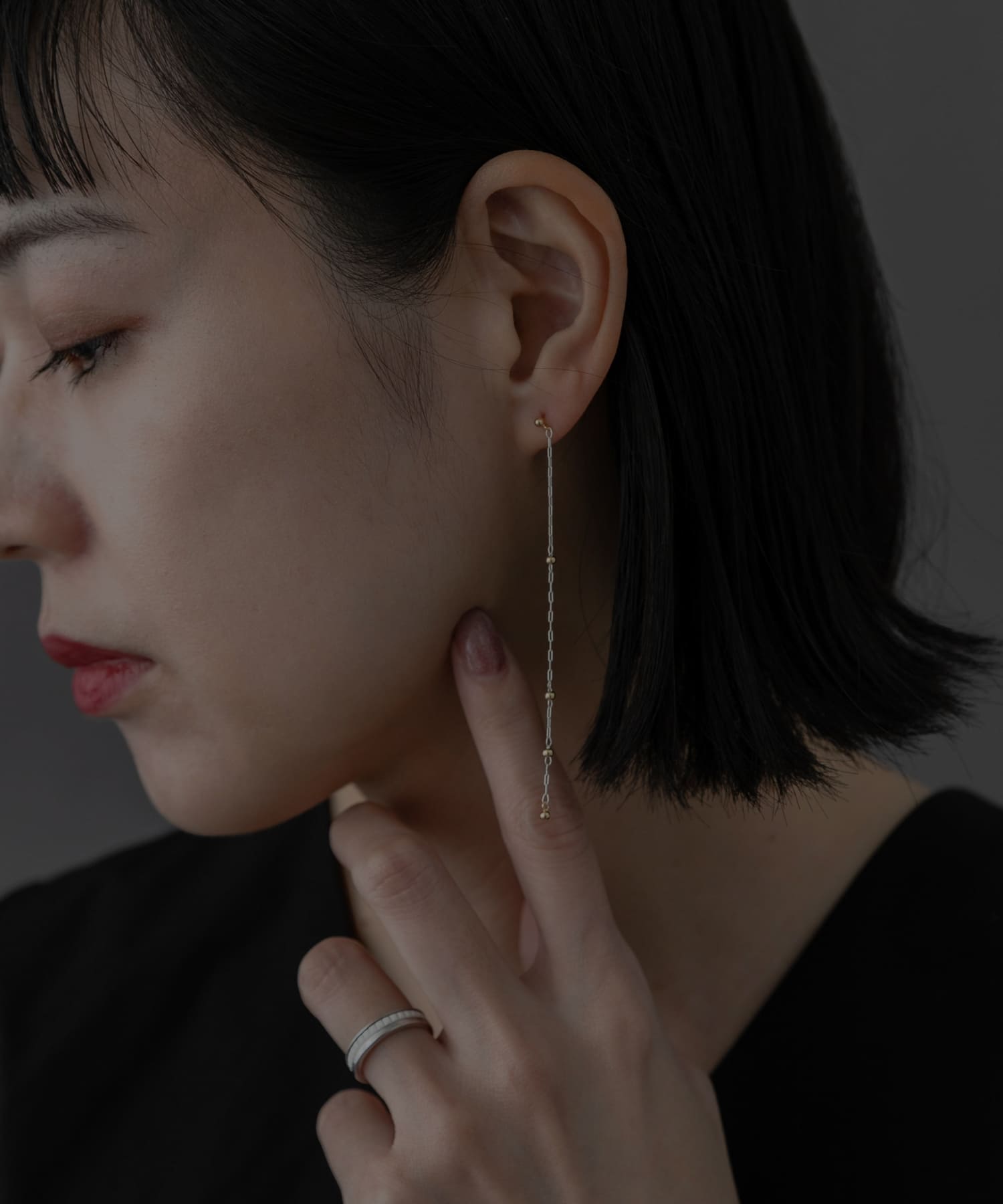 SMELLY so’　combination chain pierce SL/GD -