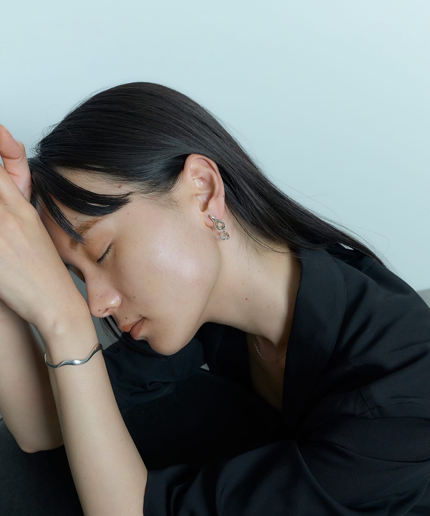 SMELLY so’　crystal drop pierce SLV -