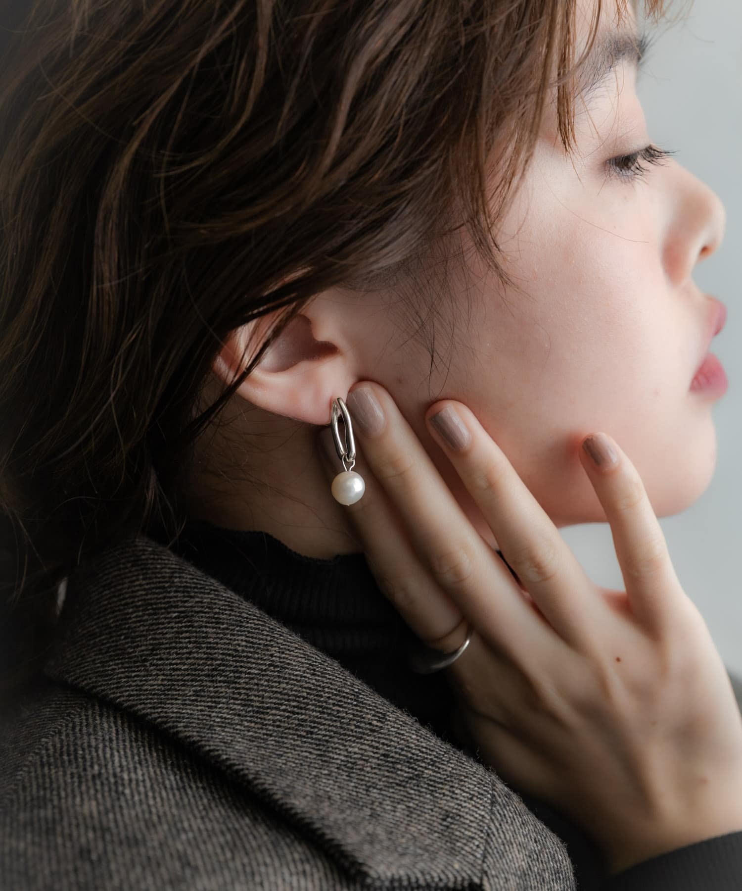 SMELLY so’　pearl drop pierce SLV -