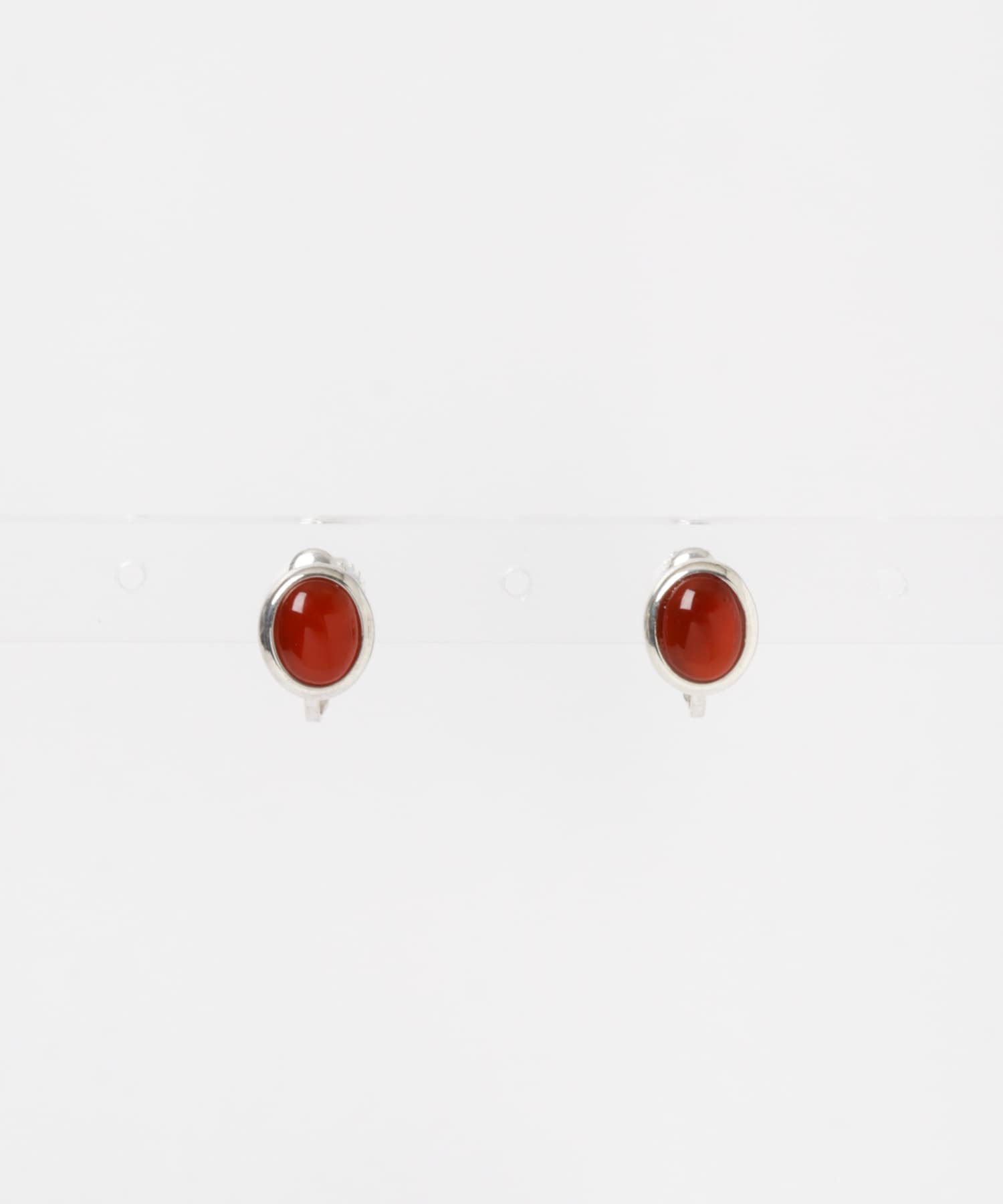 SMELLY so’　carnelian oval earring SL/RE -
