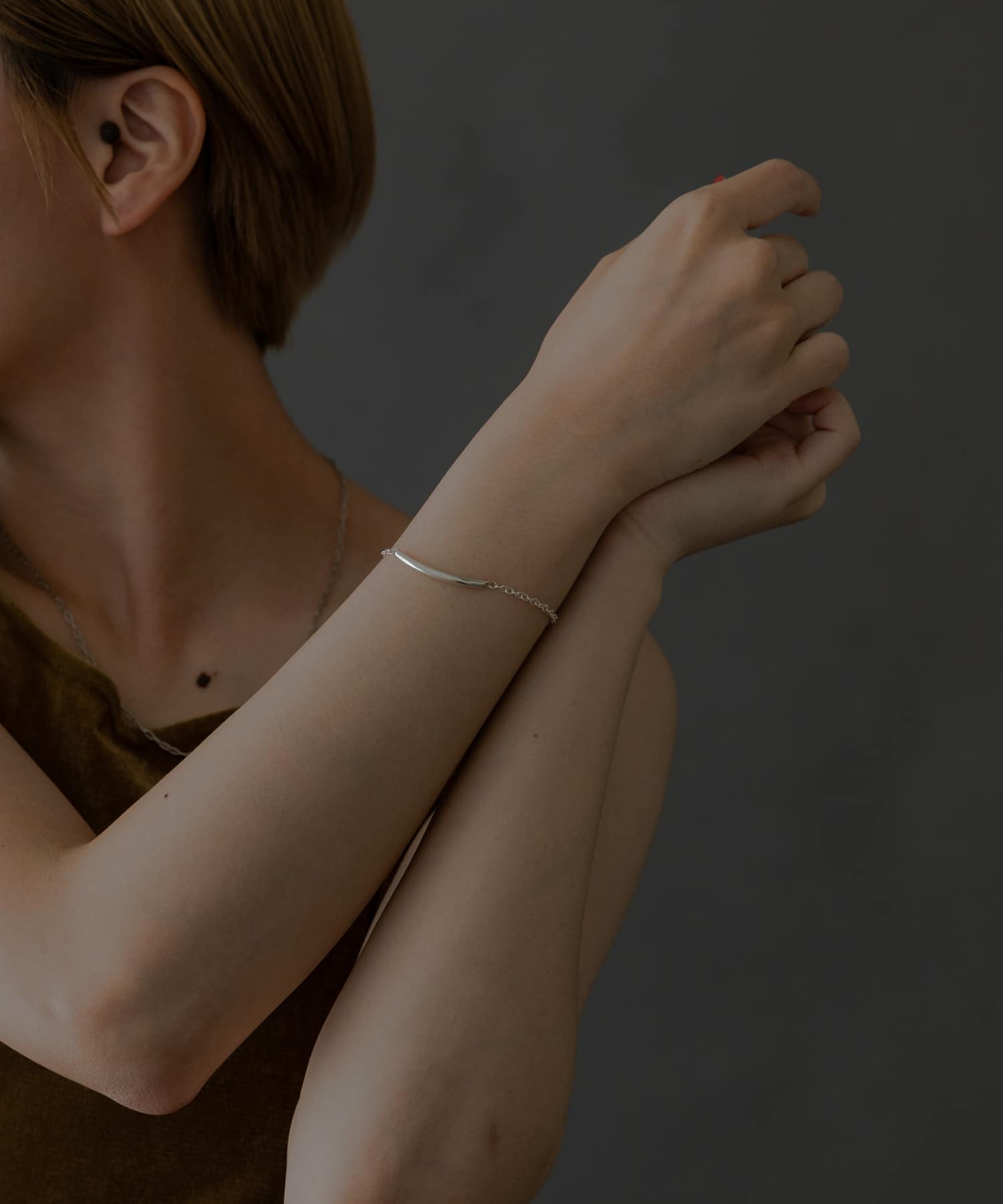 SMELLY so’　bar combination bracelet SLV -