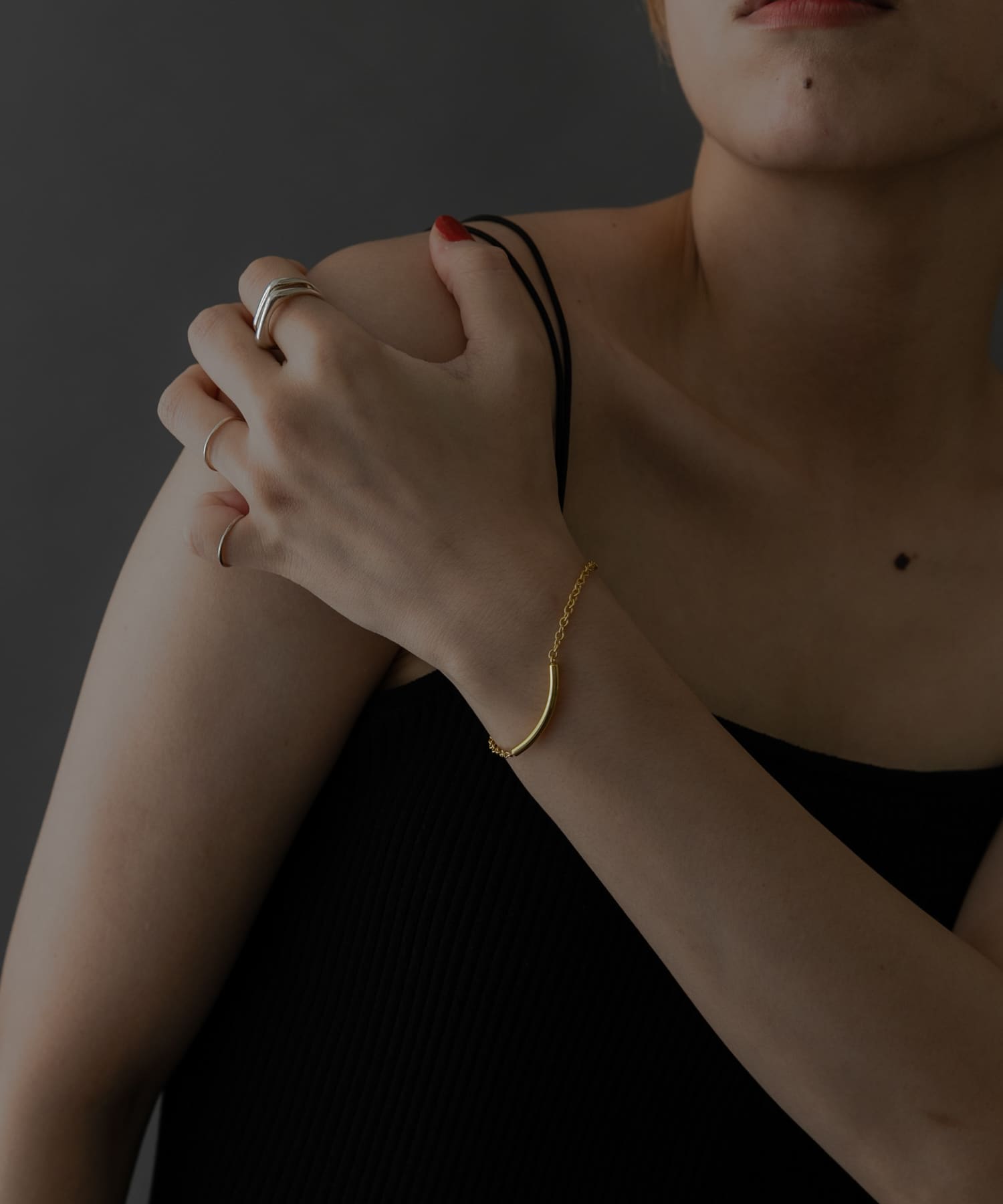 SMELLY so’　bar combination bracelet GLD -