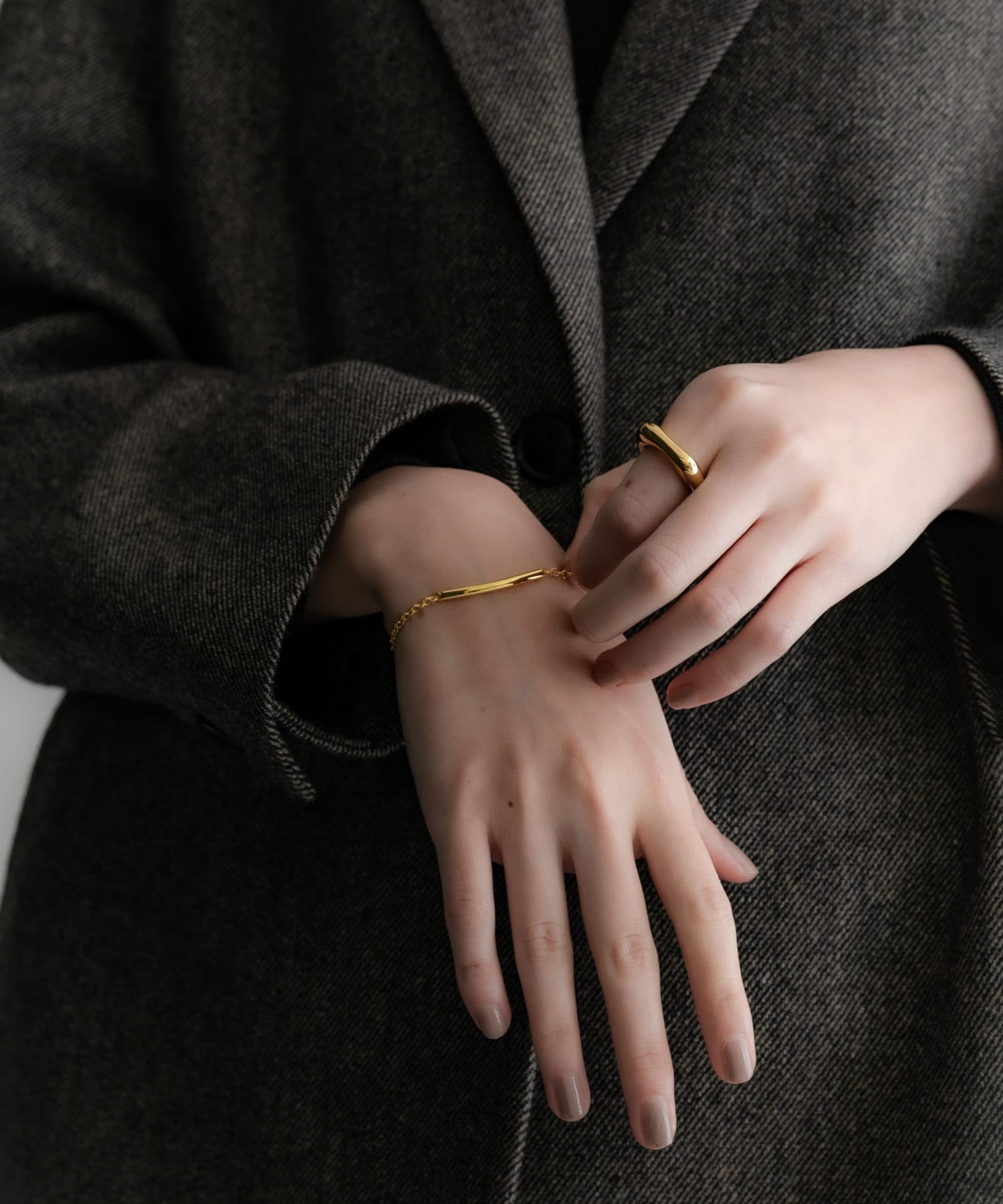SMELLY so’　bar combination bracelet GLD -