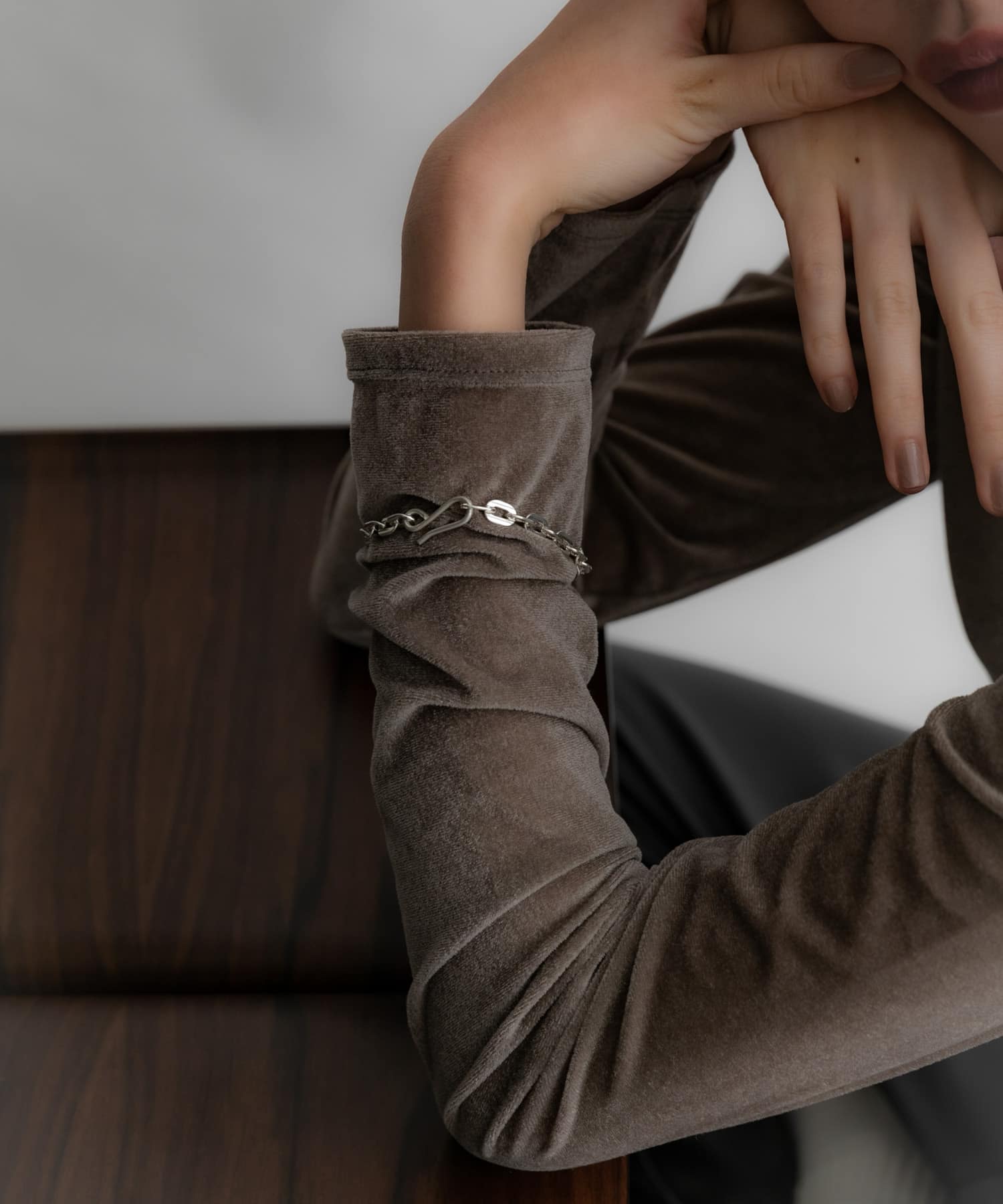 SMELLY so’　oval chain bracelet SLV -