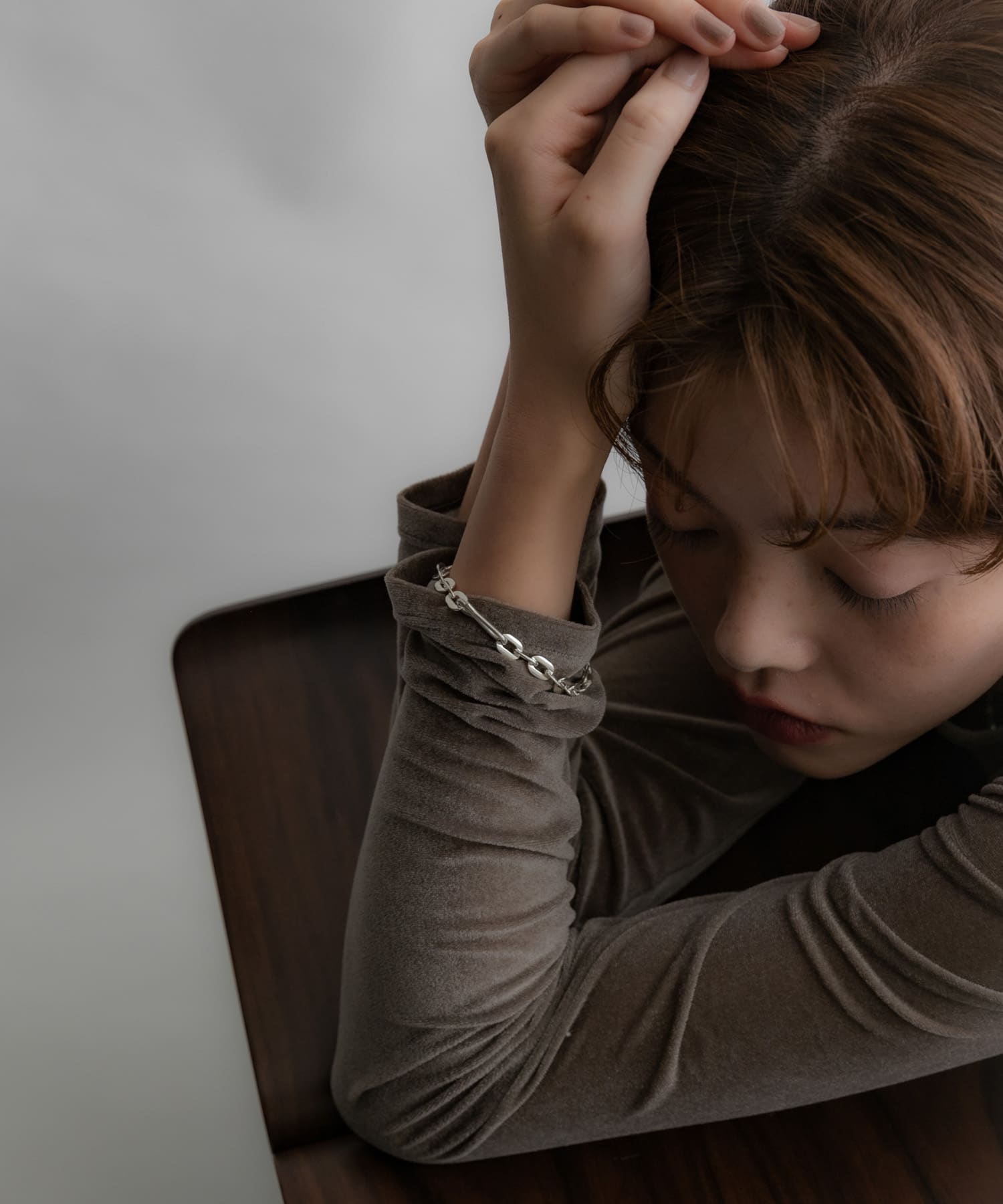 SMELLY so’　oval chain bracelet SLV -