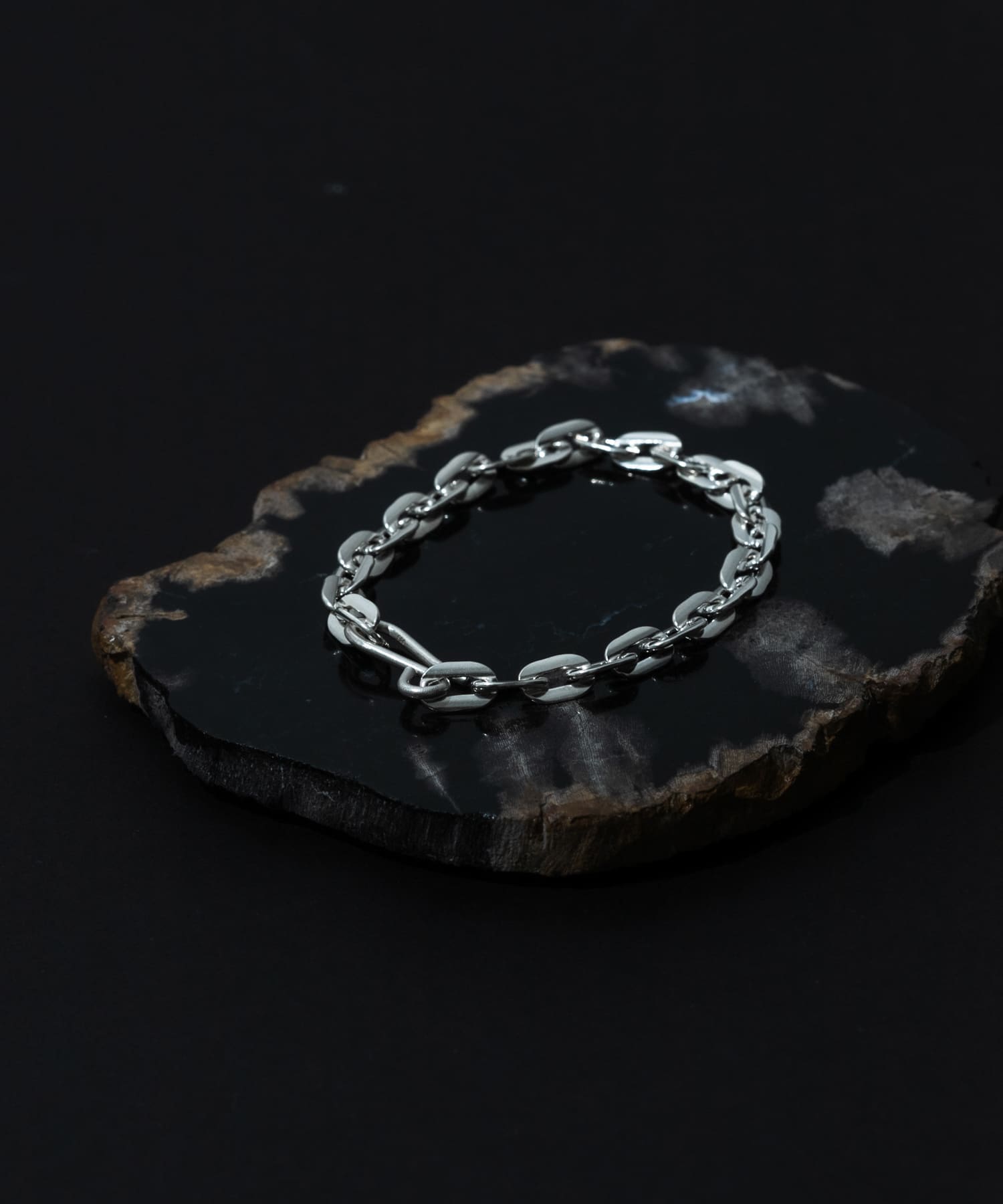 SMELLY so’　oval chain bracelet SLV -