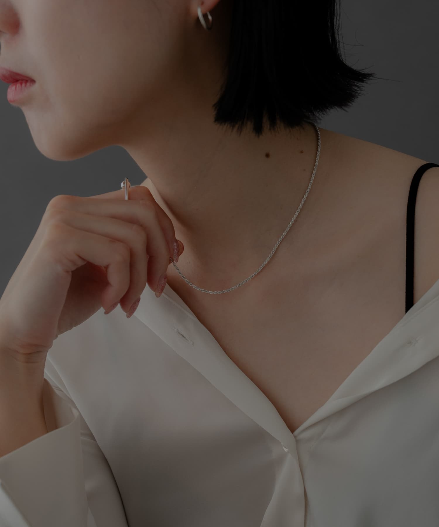 SMELLY so’　twist chain necklace SLV -