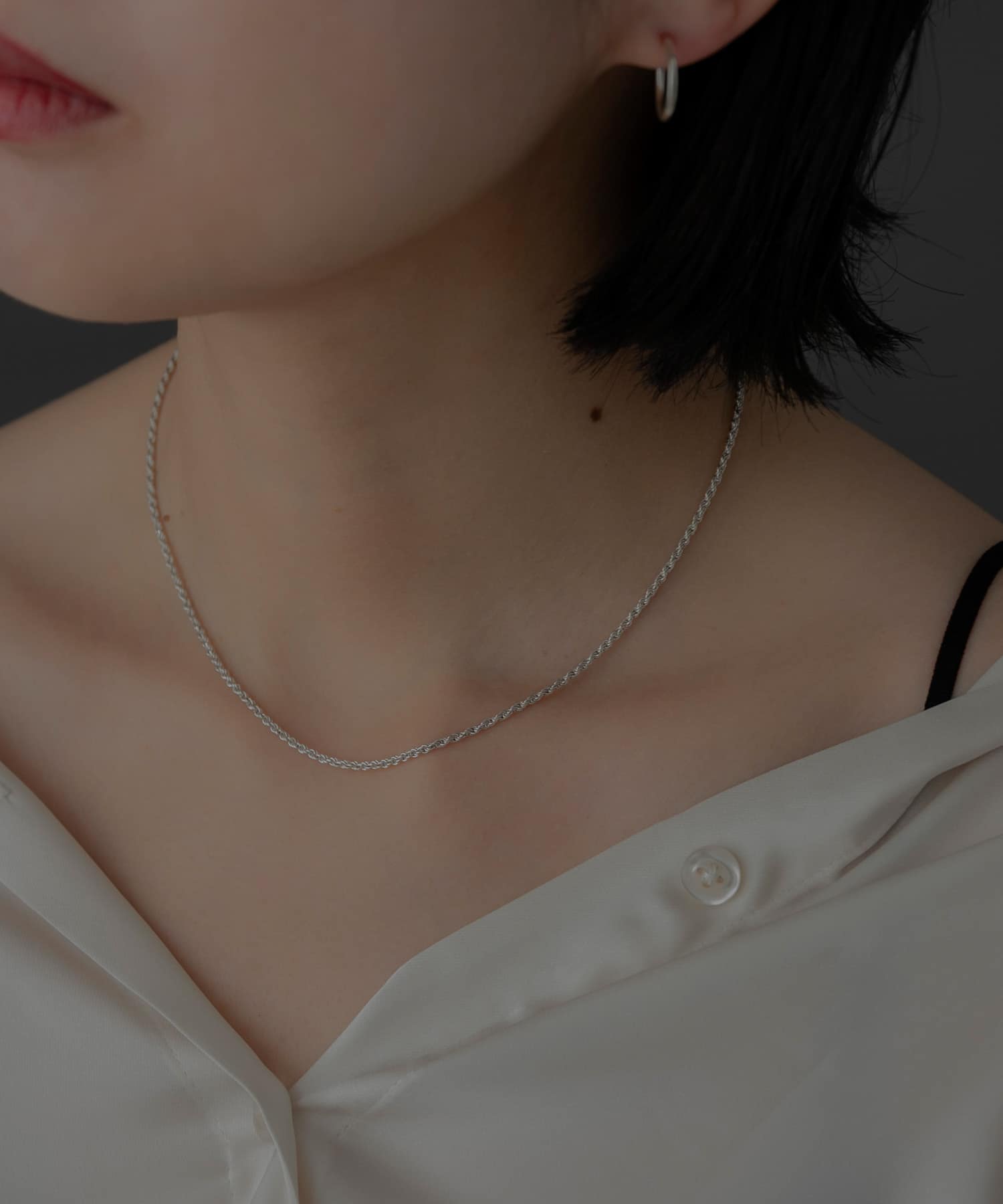 SMELLY so’　twist chain necklace SLV -