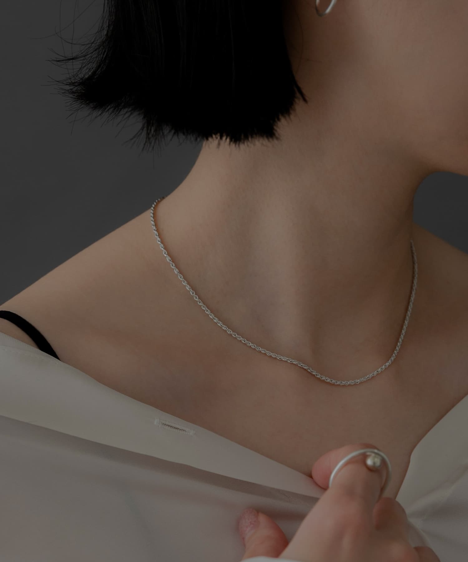 SMELLY so’　twist chain necklace SLV -