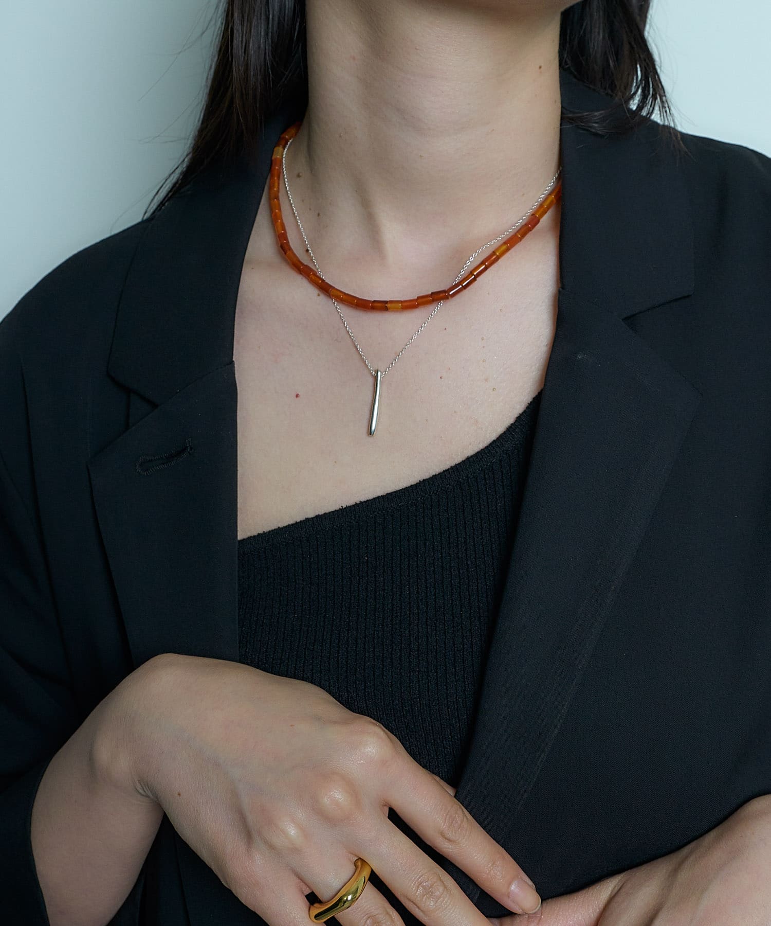 SMELLY so’　carnelian necklace RED -