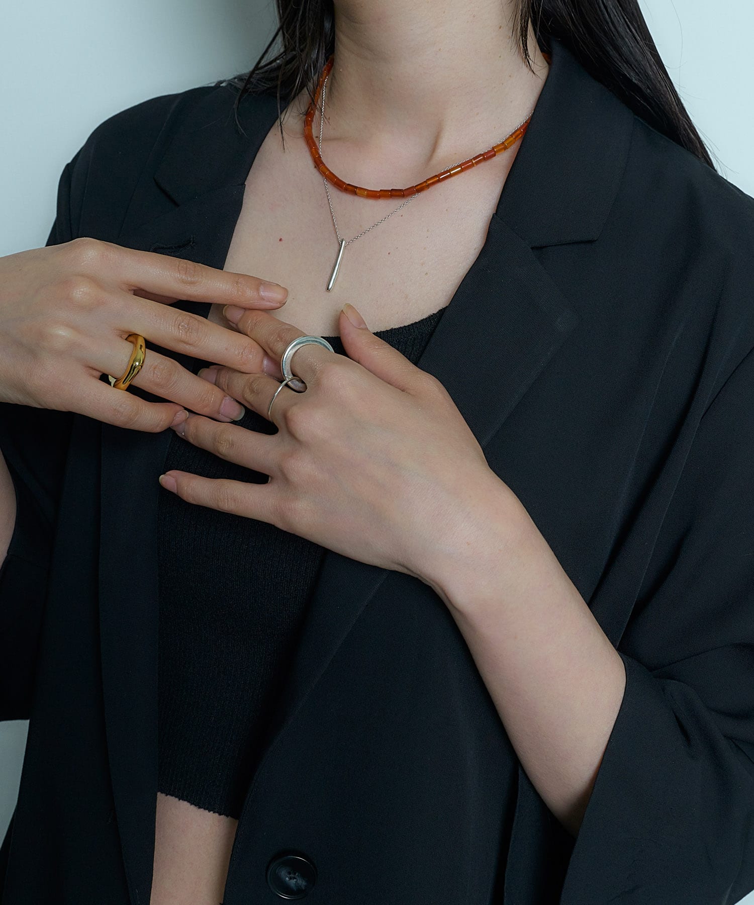 SMELLY so’　carnelian necklace RED -