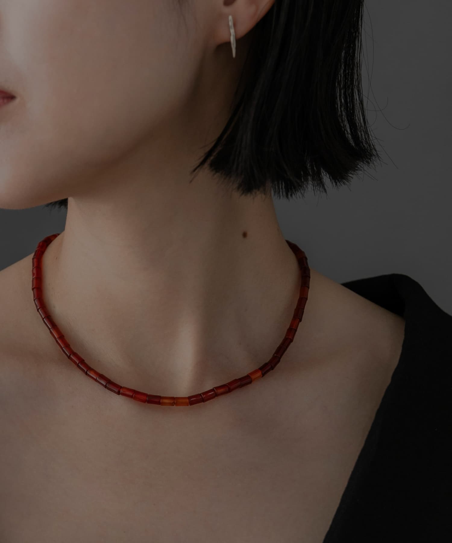 SMELLY so’　carnelian necklace RED -