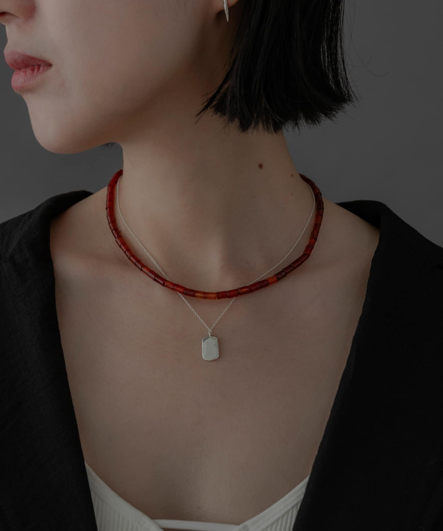 SMELLY so’　carnelian necklace RED -