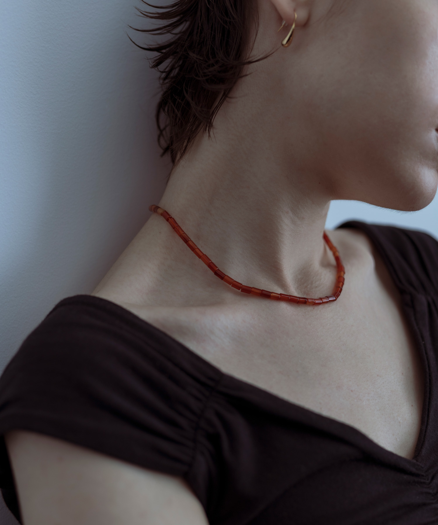 SMELLY so’　carnelian necklace RED -