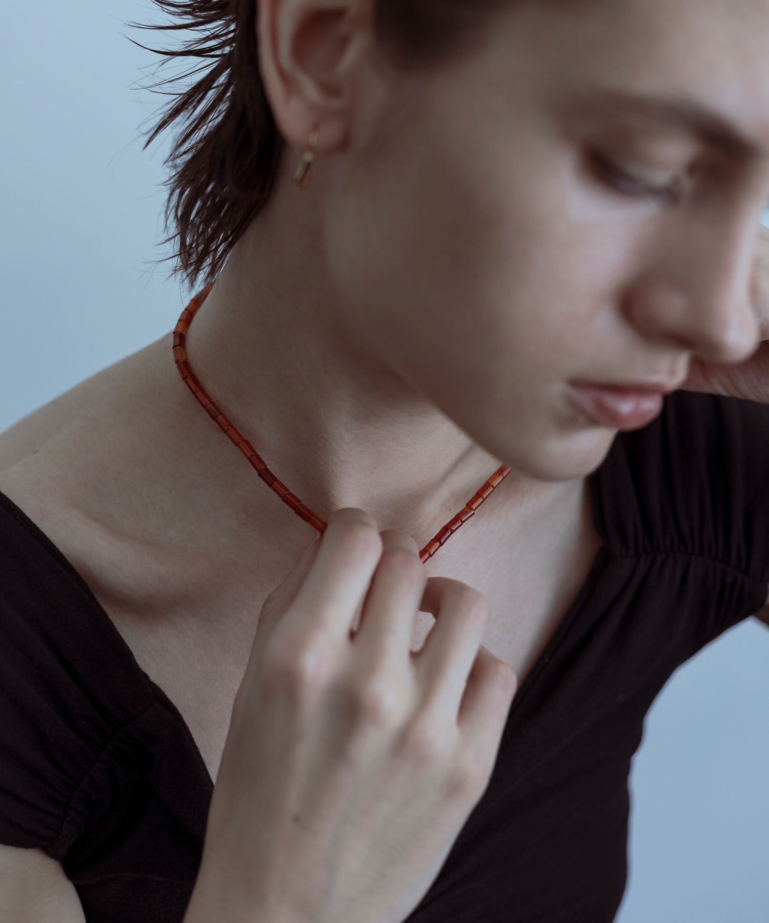 SMELLY so’　carnelian necklace RED -