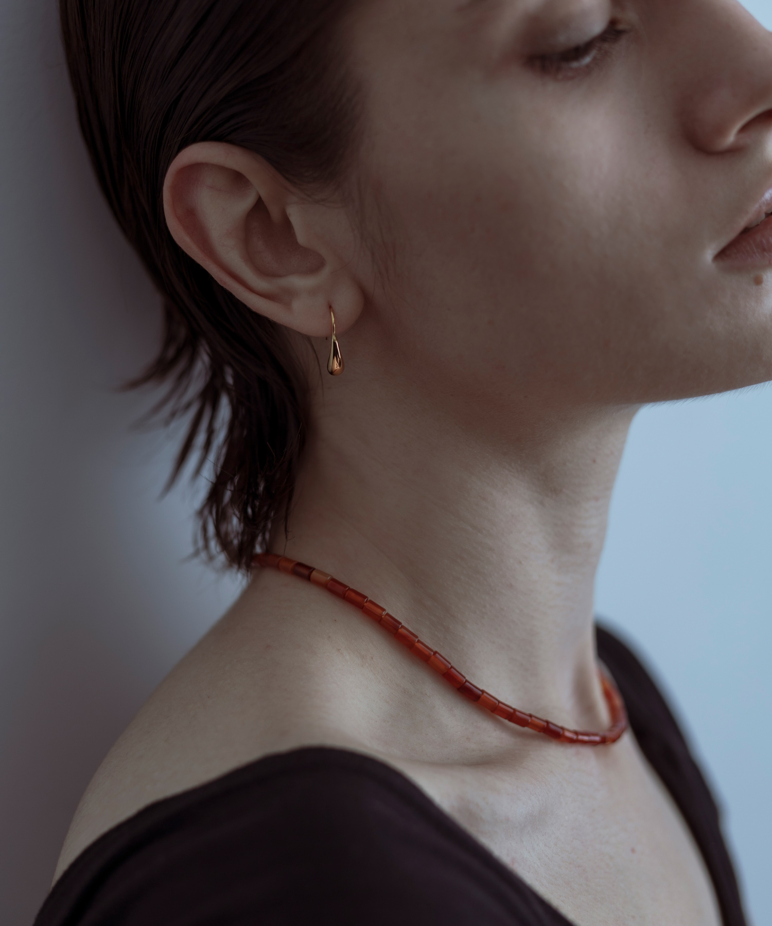 SMELLY so’　carnelian necklace RED -