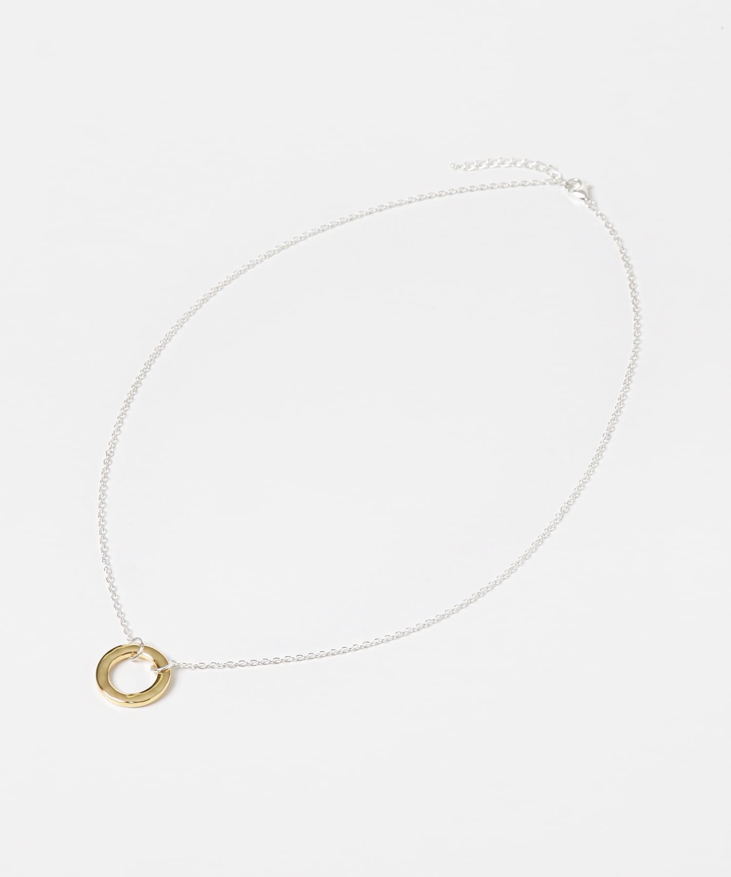 SMELLY so’　plate ring necklace SL/GD -