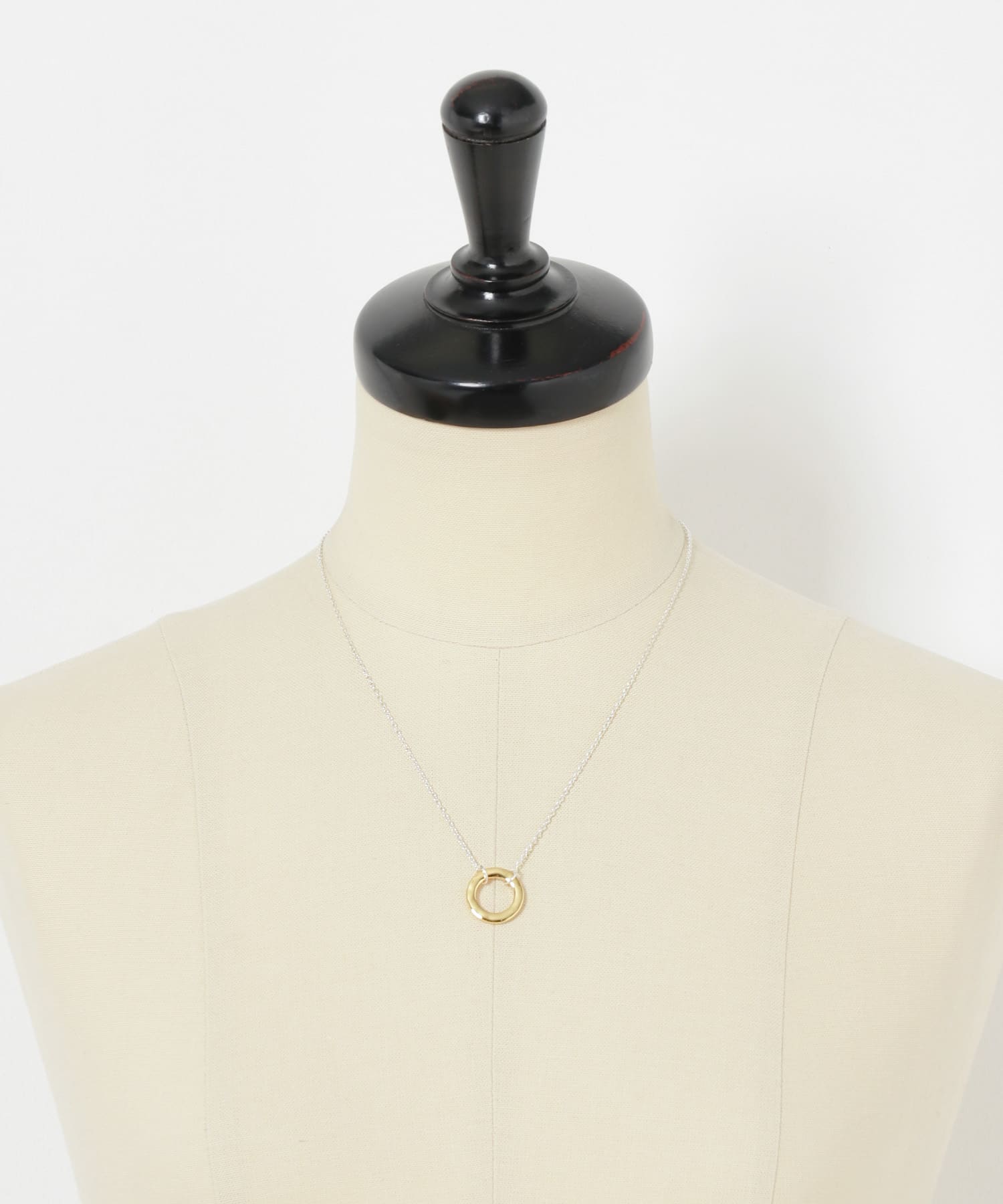 SMELLY so’　plate ring necklace SL/GD -