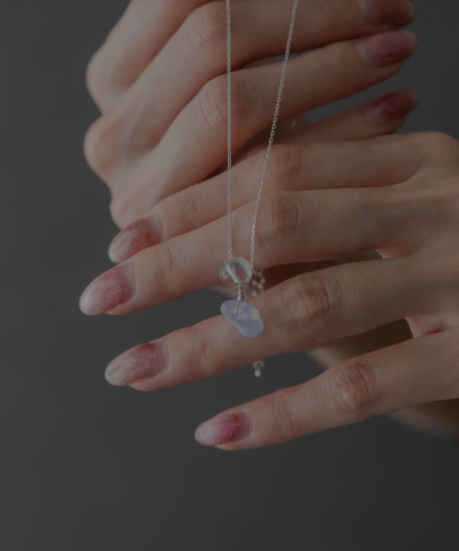 SMELLY so’　blue chalcedony  necklace SLV -