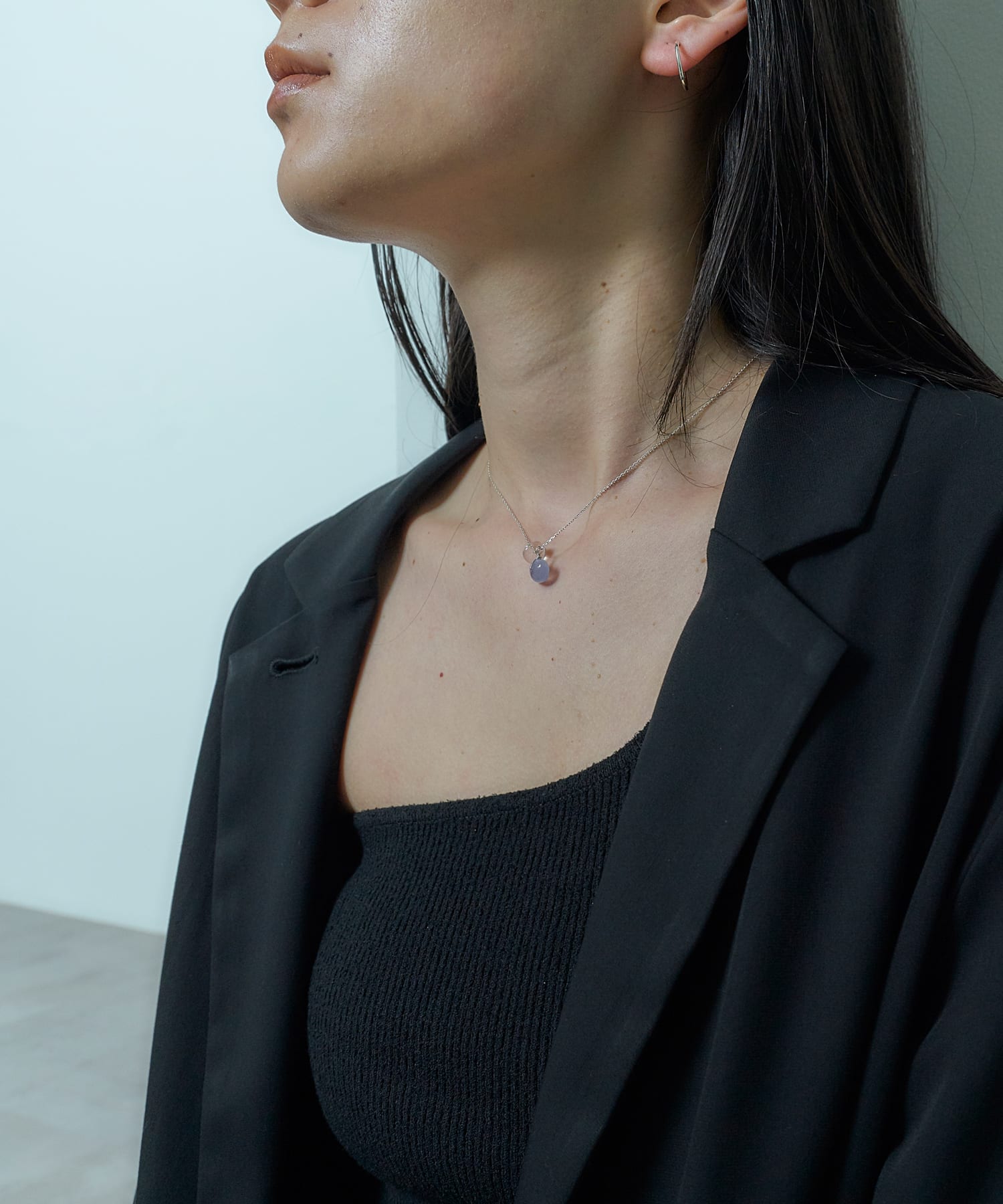 SMELLY so’　blue chalcedony  necklace SLV -