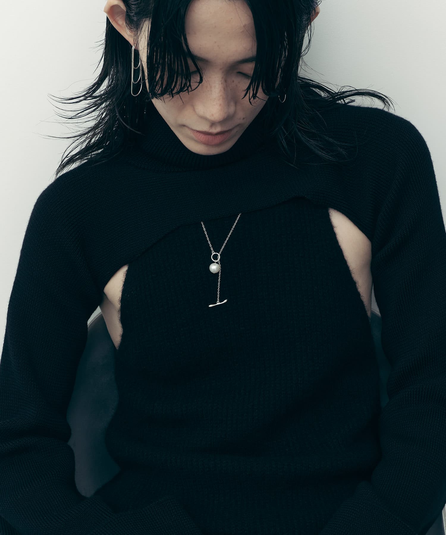 SMELLY so’　pearl mantel necklace SLV -