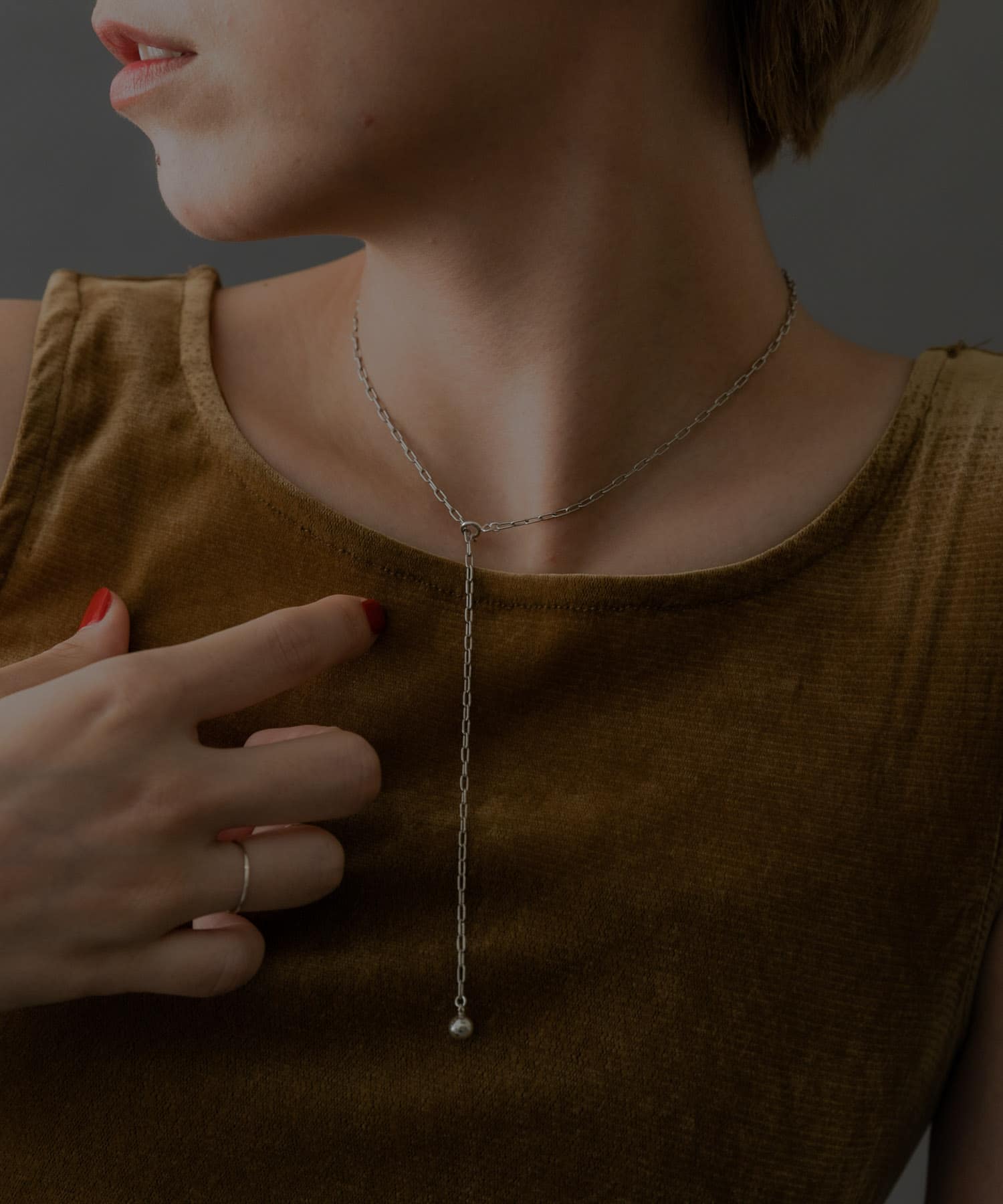 SMELLY so’　cable chain  necklace SLV -