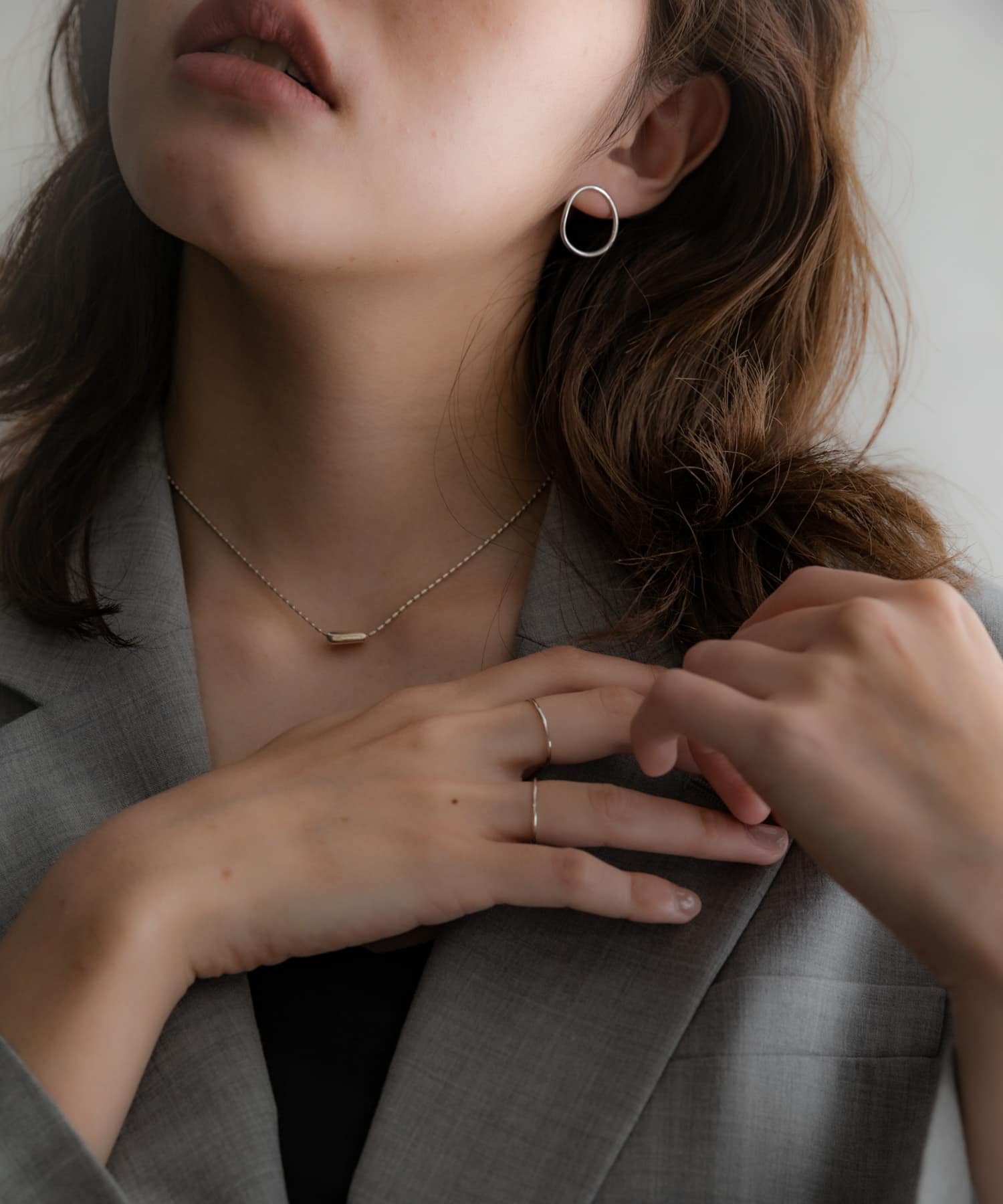 SMELLY so’　grain necklace SLV -
