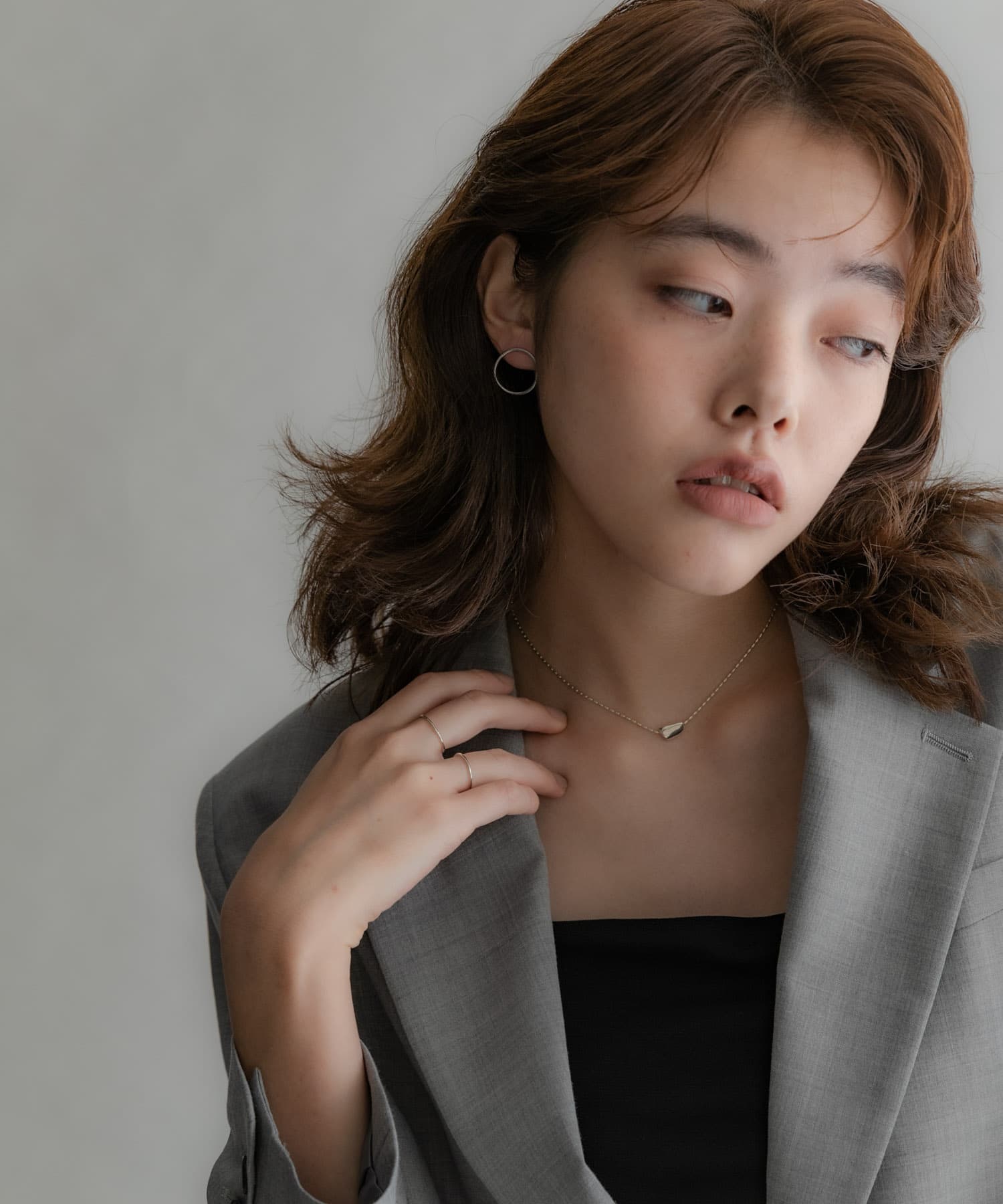 SMELLY so’　grain necklace SLV -